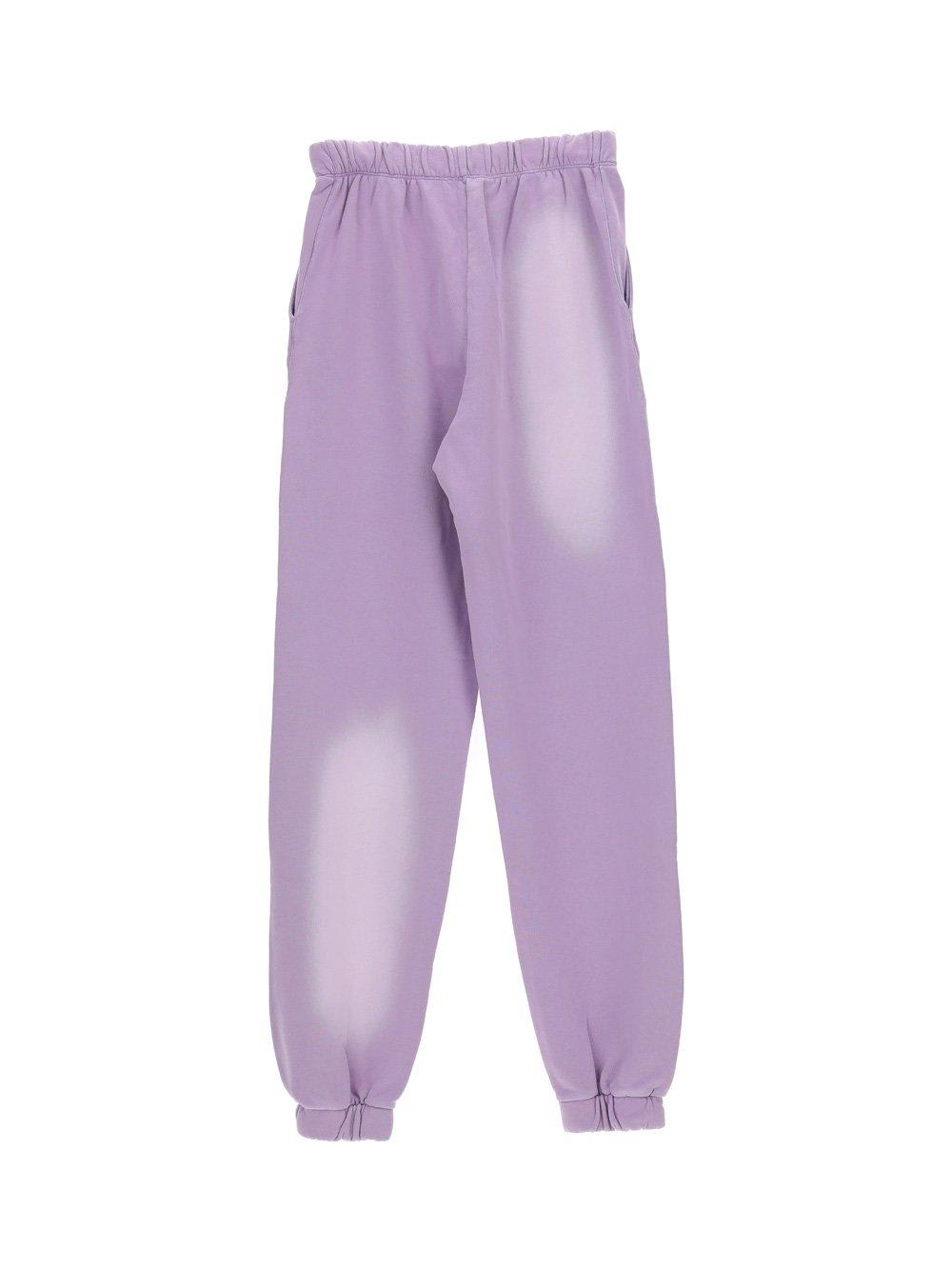 Shop Attico Tie-dyed Elasticated Waistband Track Pants In Purple