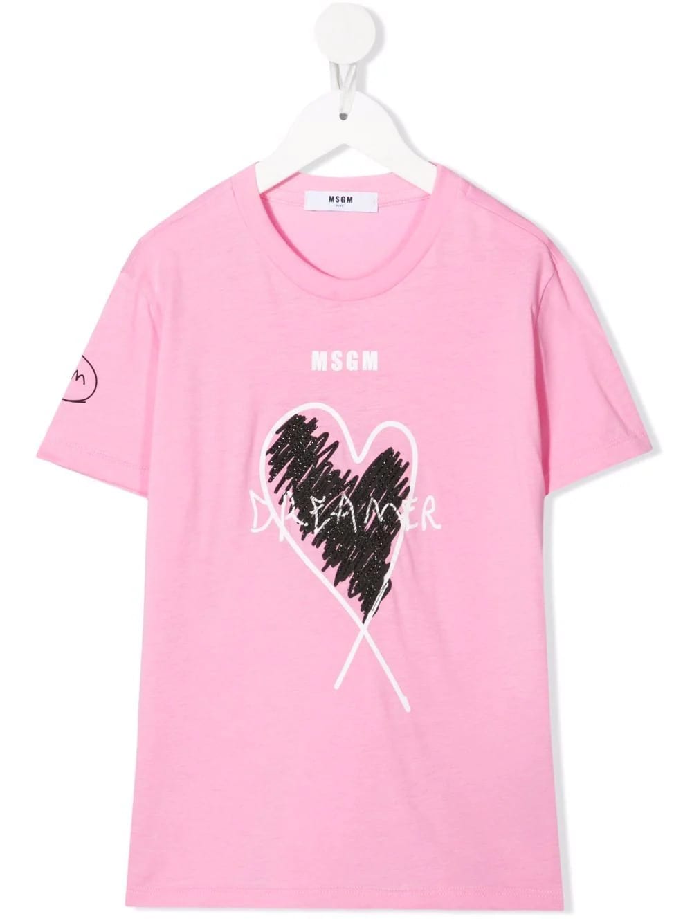 MSGM Kids Pink T-shirt With Logo And Dreamer Print