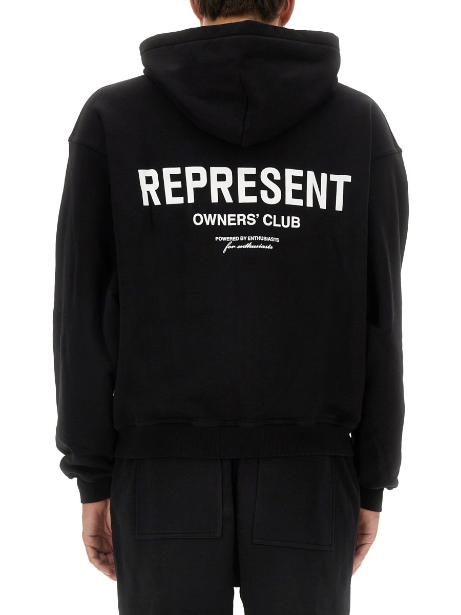 Shop Represent Sweatshirt With Logo In Black