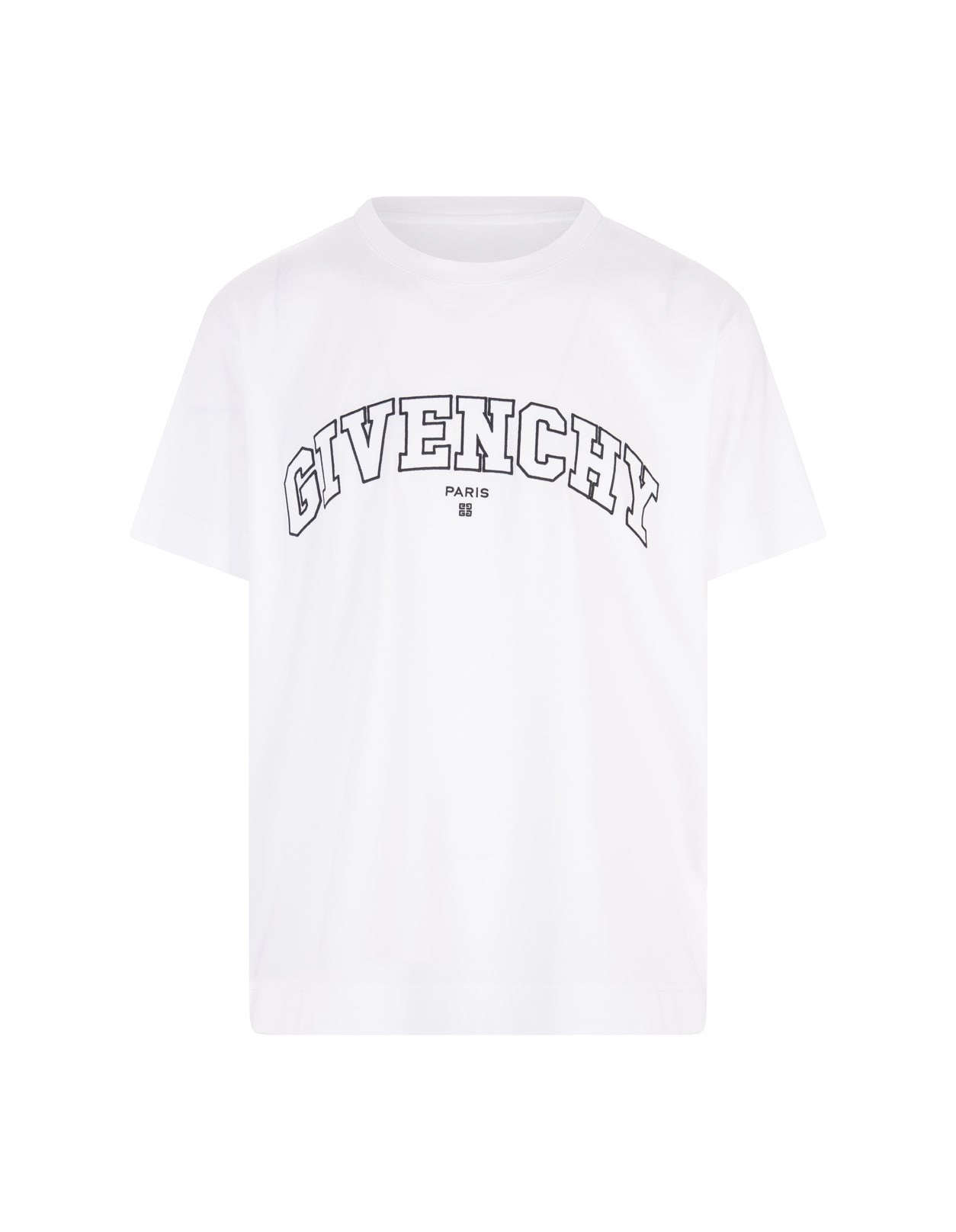 Man White Givenchy College T-shirt