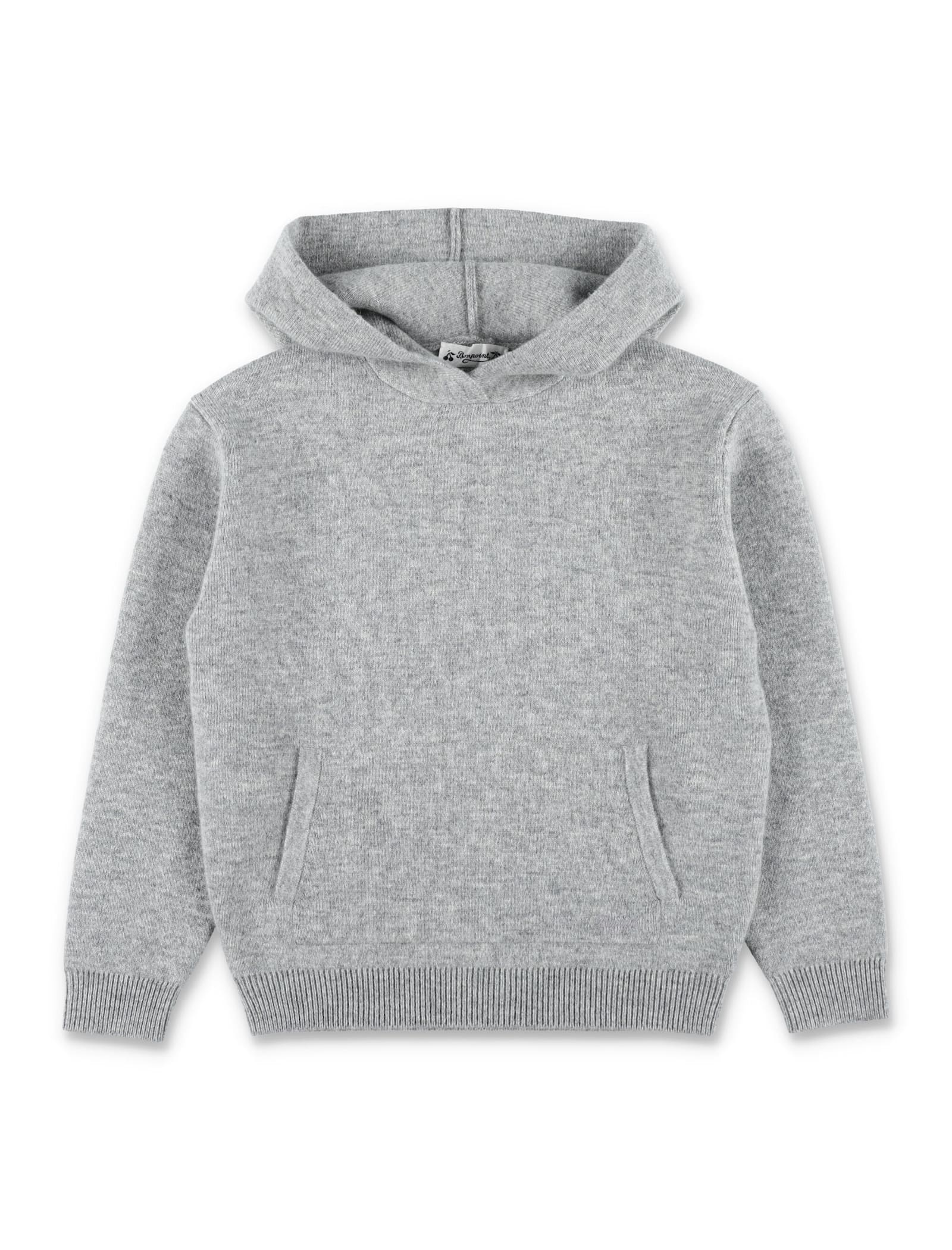 Bonpoint Janumahil Girls Hooded Sweater In Gray