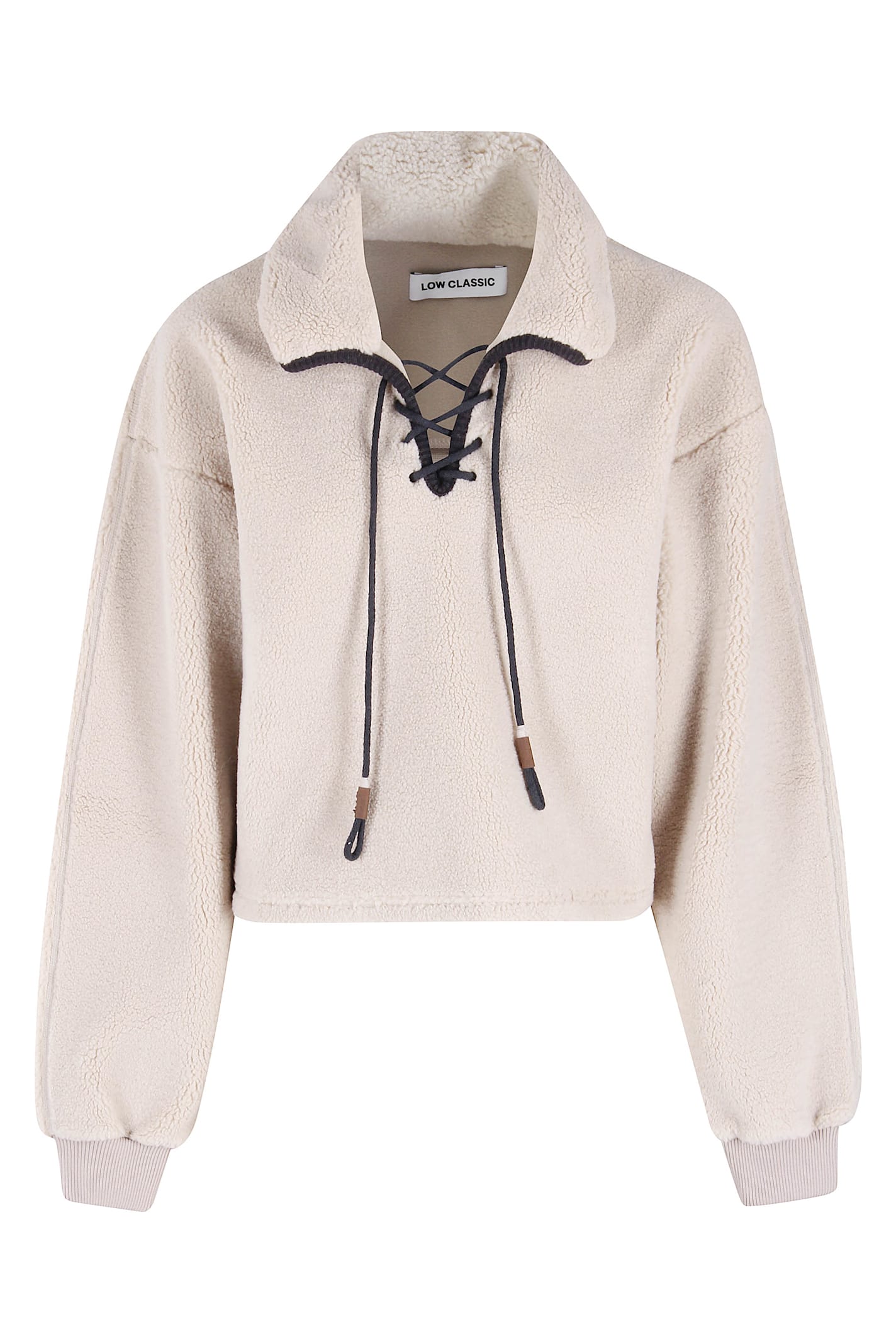 Low Classic Drawstring Sweatshirt In Neutral