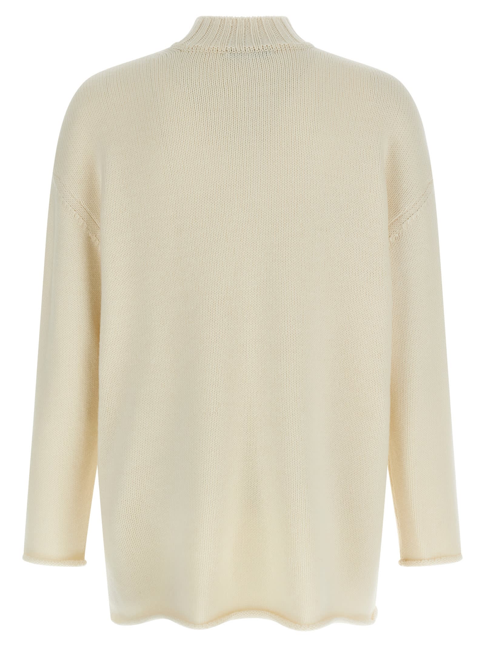 Undercover Asymmetric Hem Graphic Print Sweater In Multi