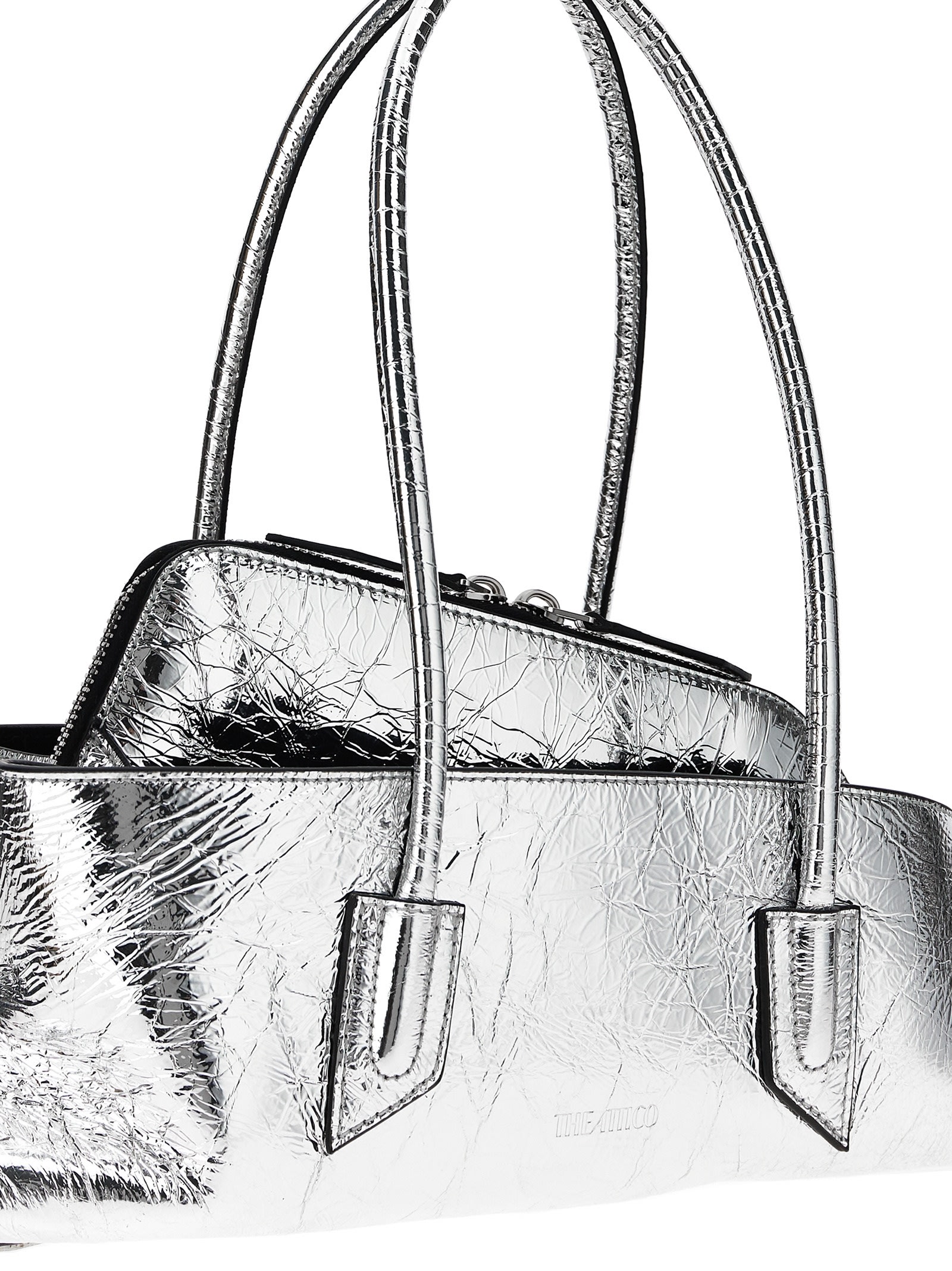 Attico La Passeggiata Small Shoulder Bag In Silver