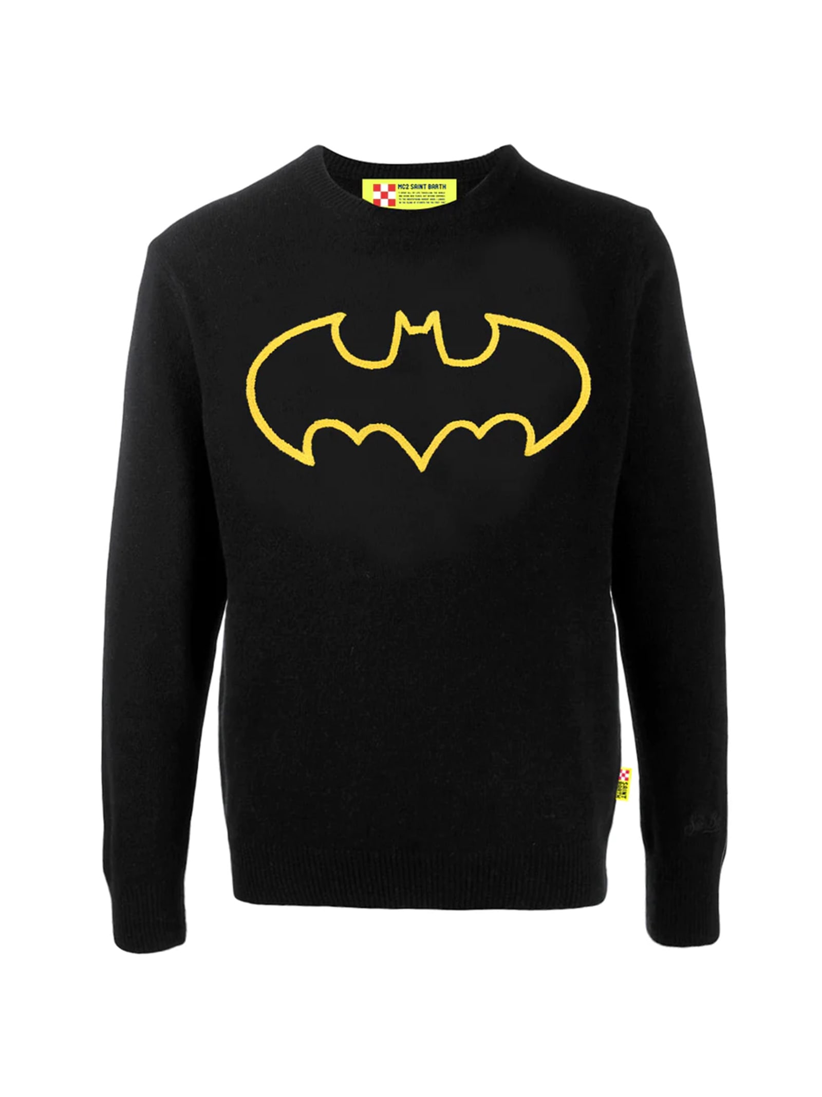 Zielig Centimeter Draaien Mc2 Saint Barth Man Black Sweater Batman Logo Warner Bros. Special Edition  | ModeSens