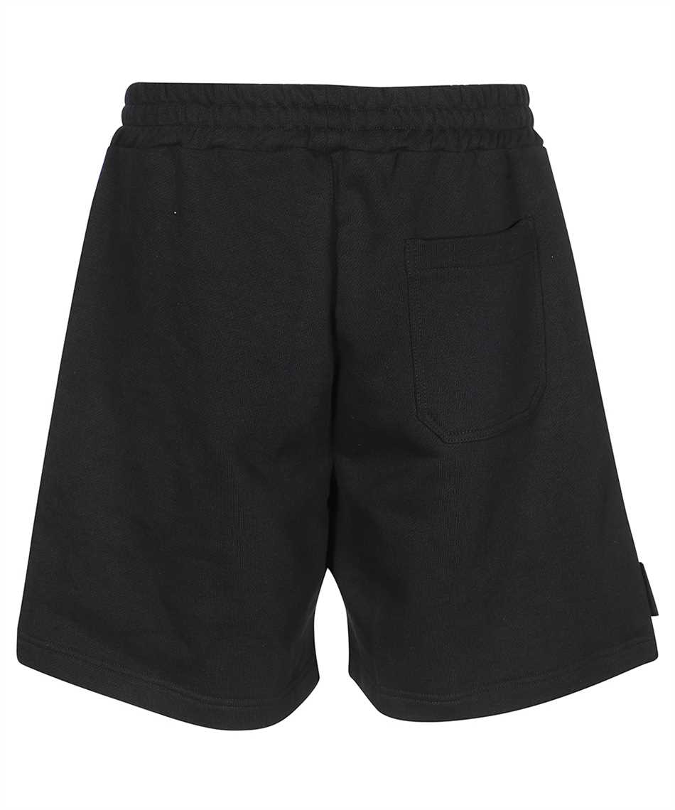 Msgm Embroidered-logo Cotton Track Shorts In Black