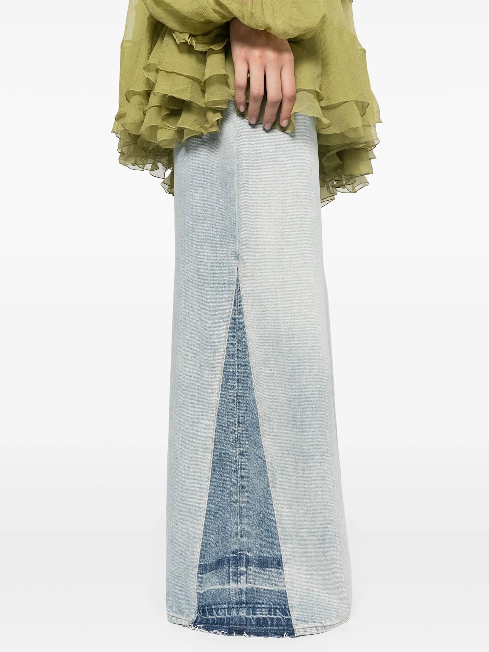 Shop Chloé Jeans Flare In V Graceful Blue