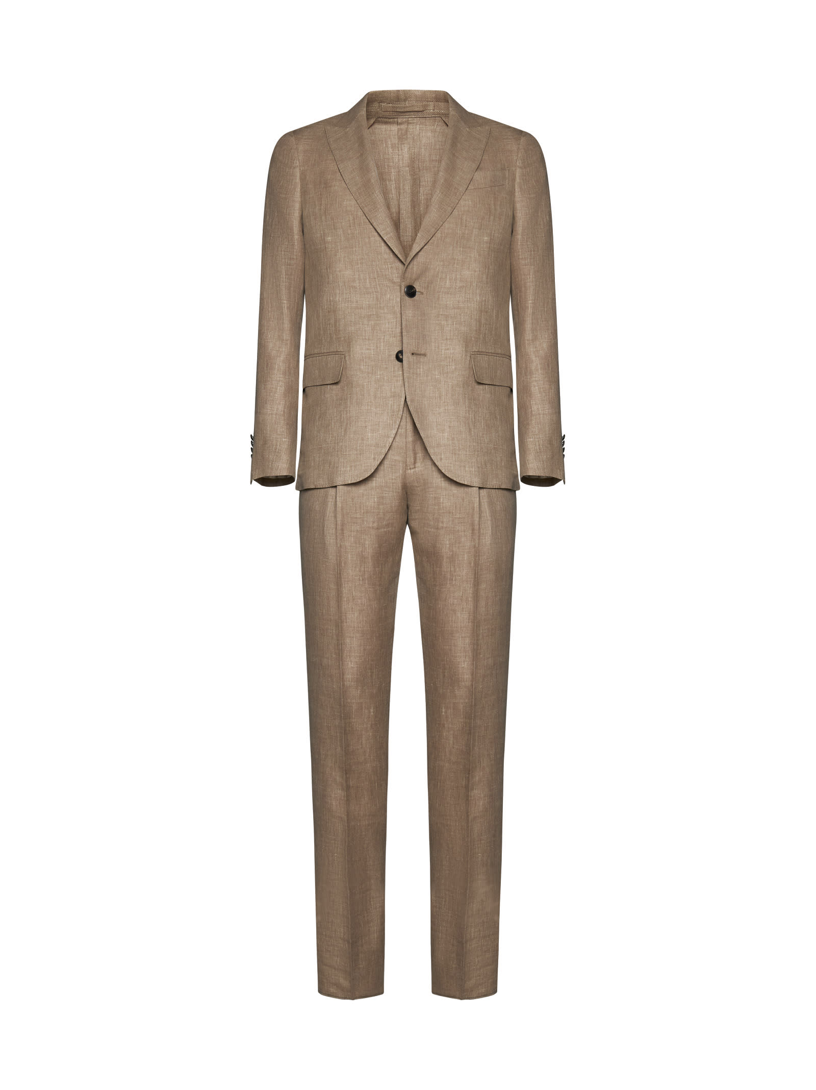 Shop Lardini Suit In Beige