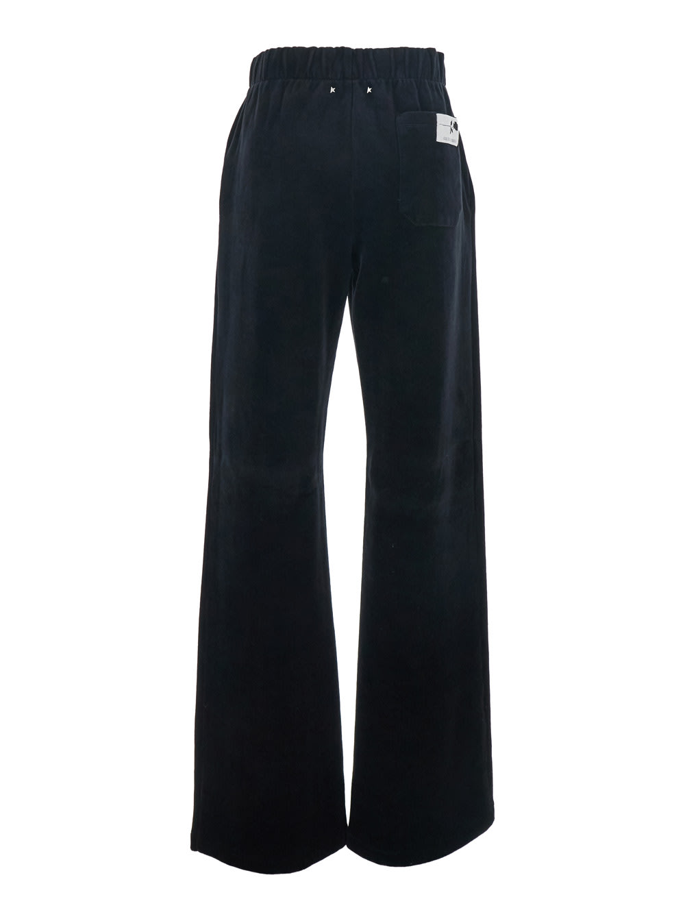 Golden Goose Ws Jogging Wide Leg French Pockets Double Chenille Jersey With Label In Black
