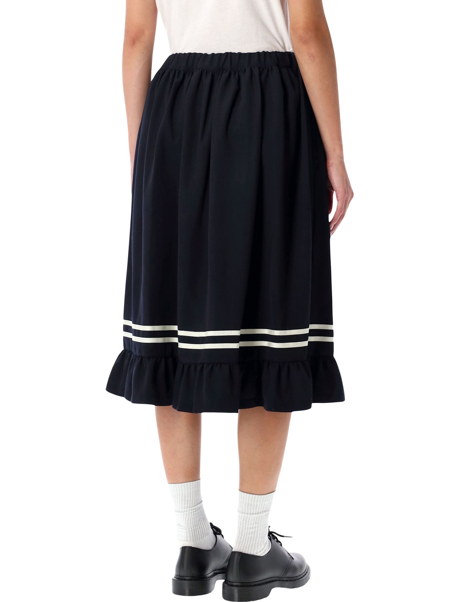 Comme Des Garcons Girl Comme Des Garçons Girl Wool Midi Skirt In Blue