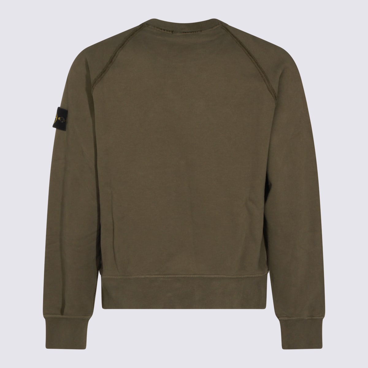 Stone Island Men S Garment Dyed Oversized Fit Crewneck Sweatshirt In Green