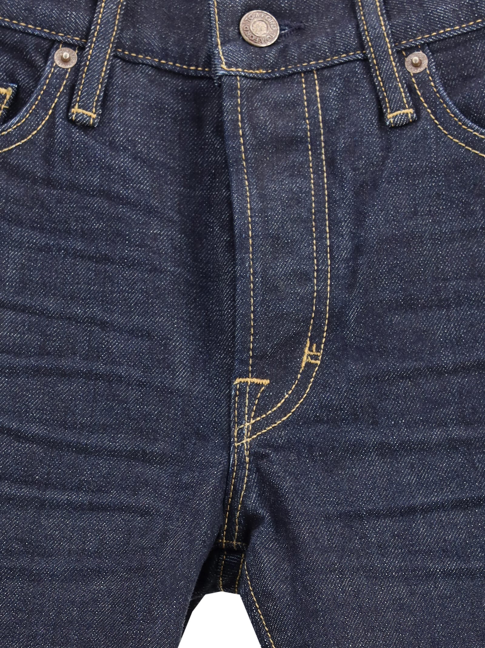 Tom Ford Contrast-stitching Straight-leg Jeans In Blue