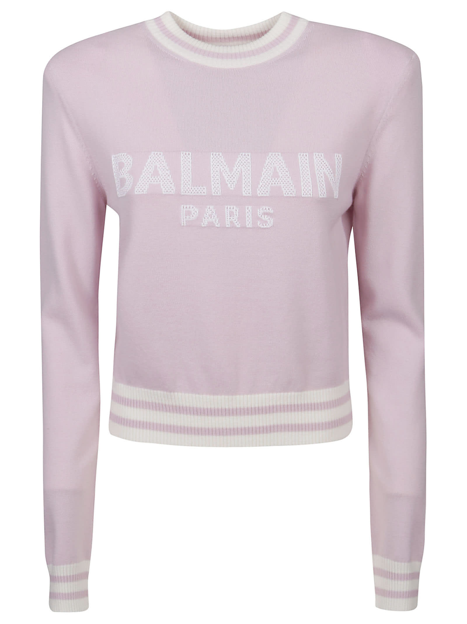 Balmain Cropped Logo Sweater