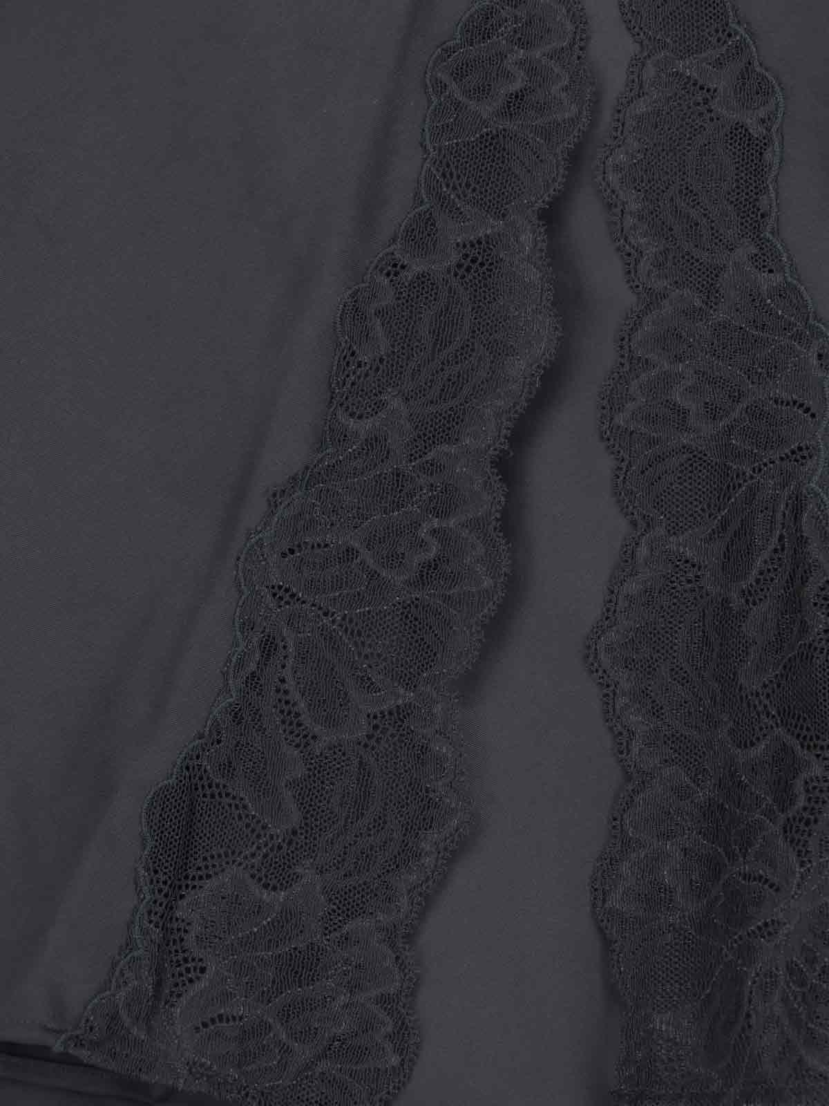 Calvin Klein Lace Detail Midi Length With Side Slit In Black