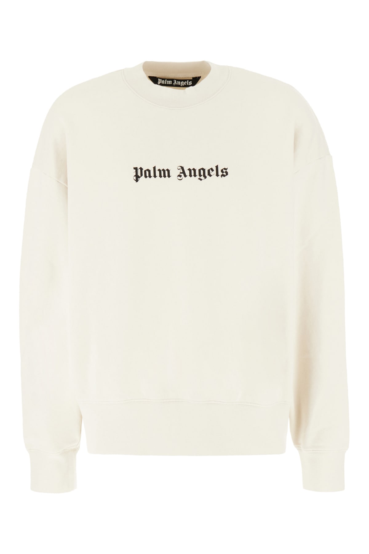 Palm Angels Ivory Cotton Oversize Sweatshirt In 0310