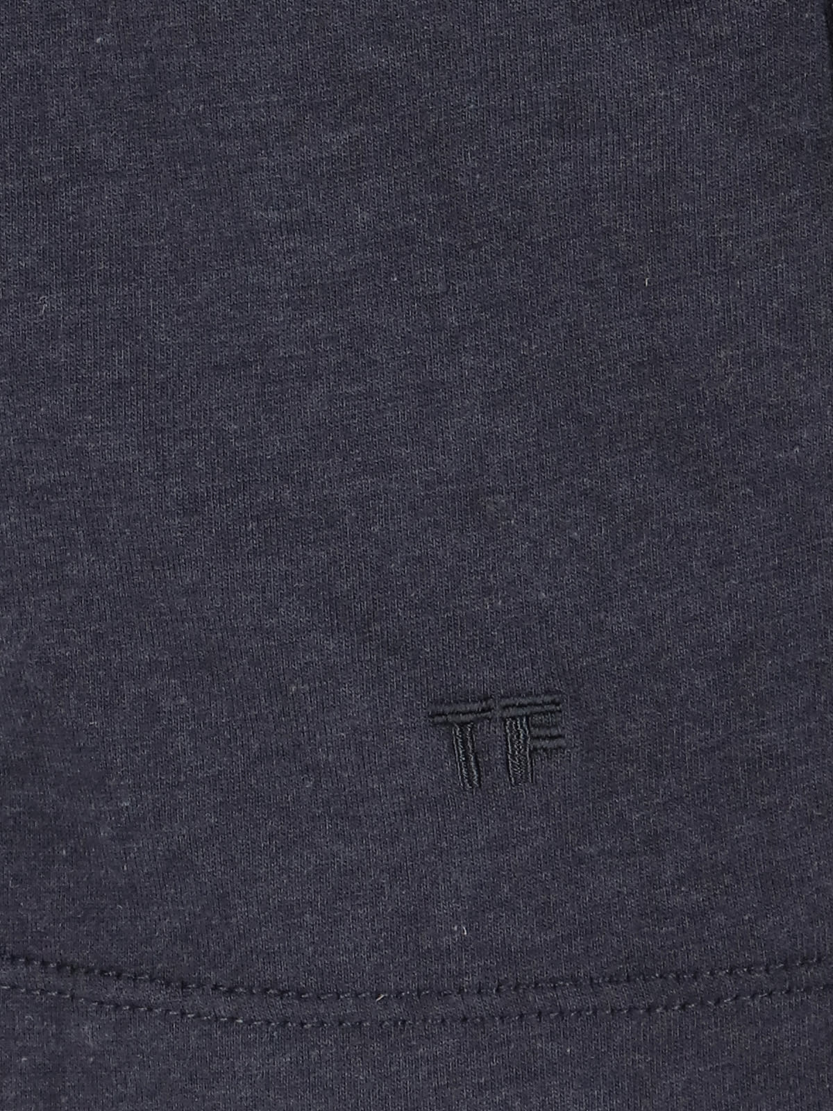 Tom Ford Short-button Fastening T-shirt In Black