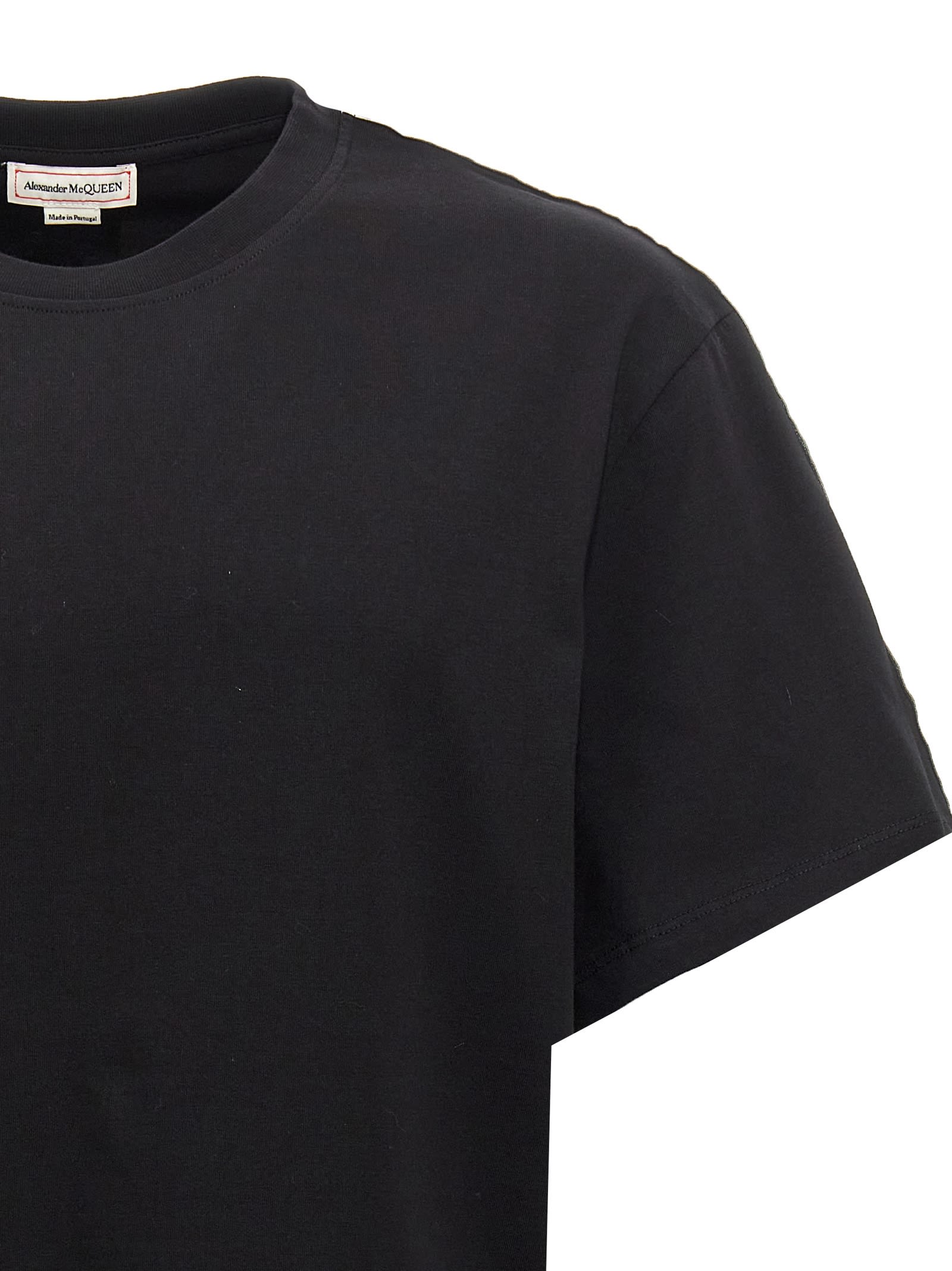 Shop Alexander Mcqueen Contrast Band T-shirt In Black