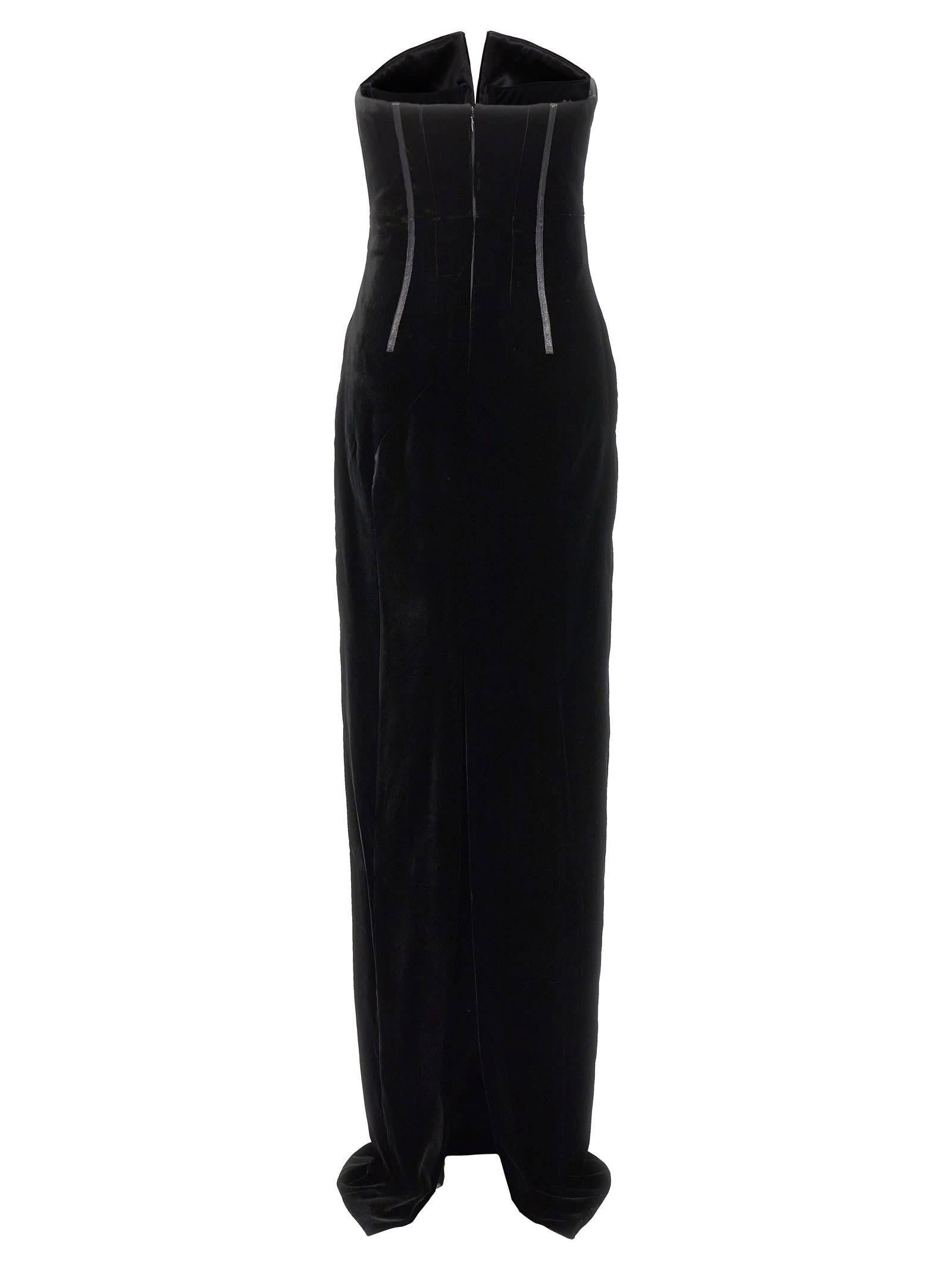 Shop Tom Ford Velvet Evening Dress In Black