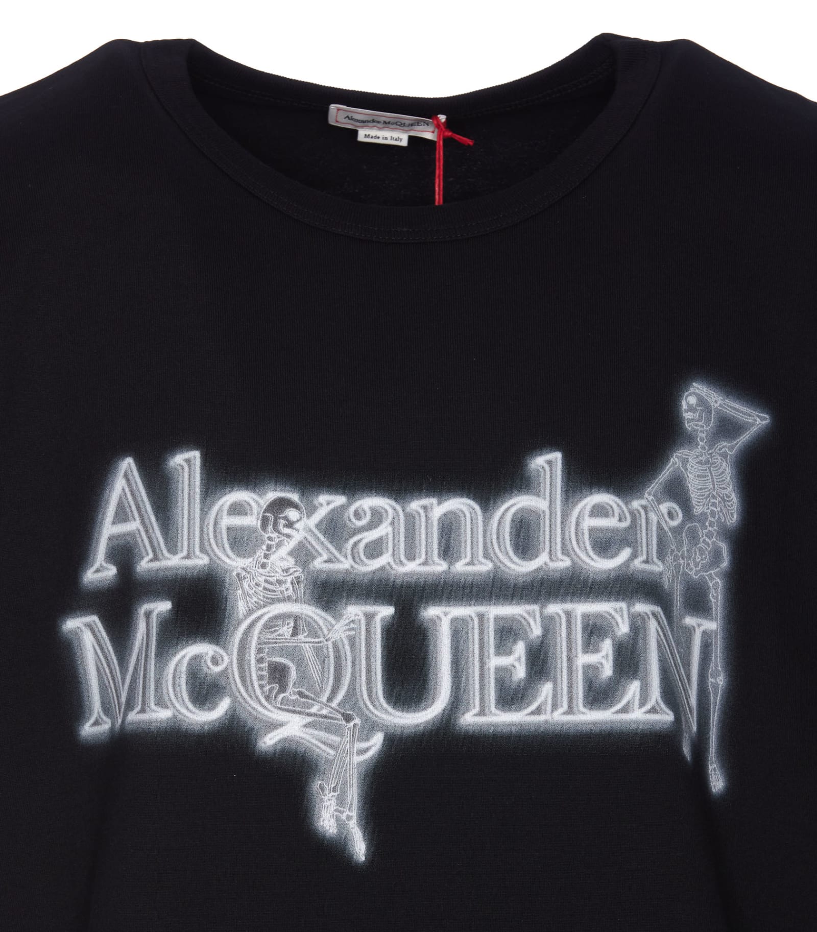 Shop Alexander Mcqueen Skull Lettering T-shirt In Black