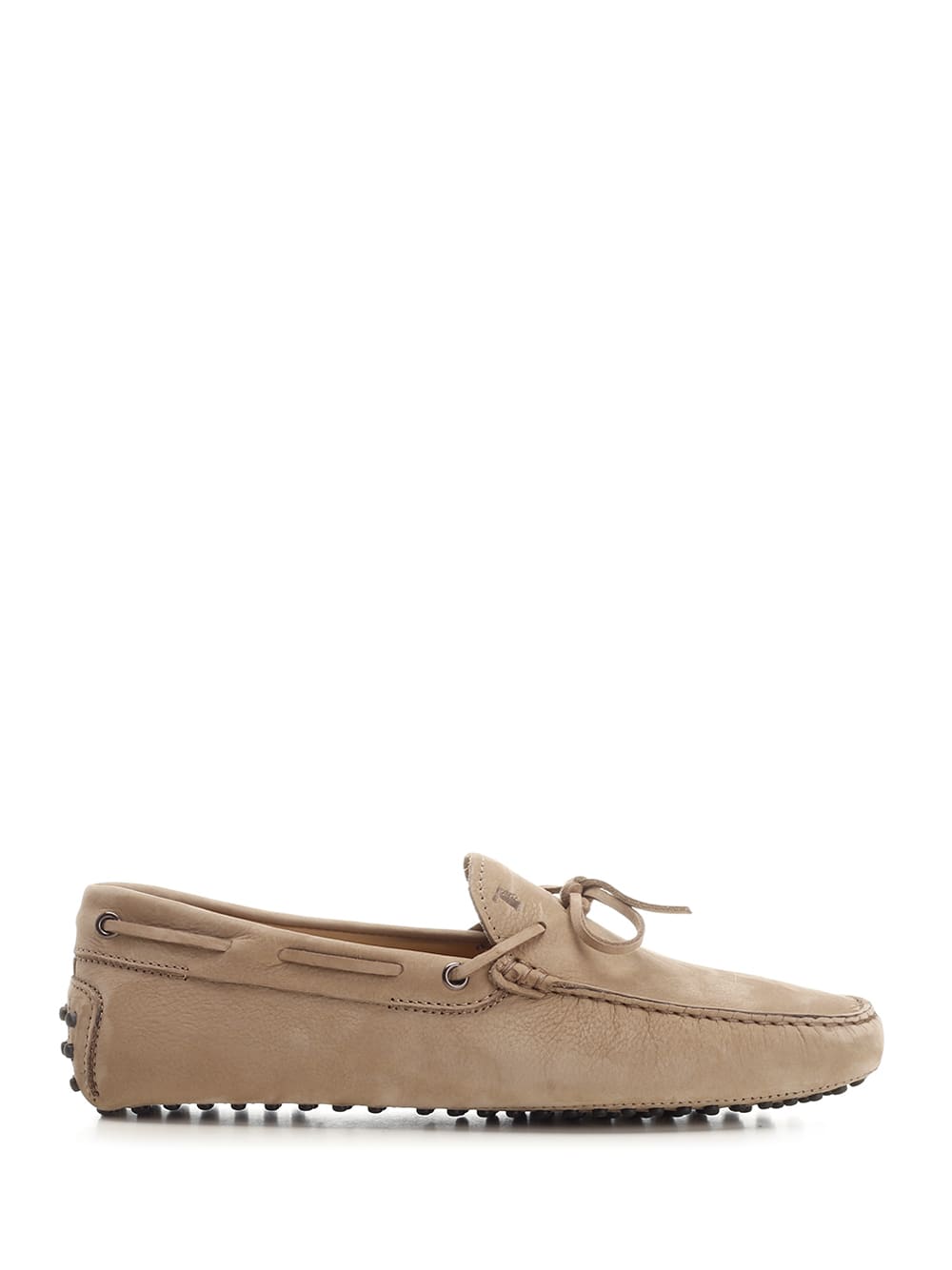 Shop Tod's Suede Loafers In Beige