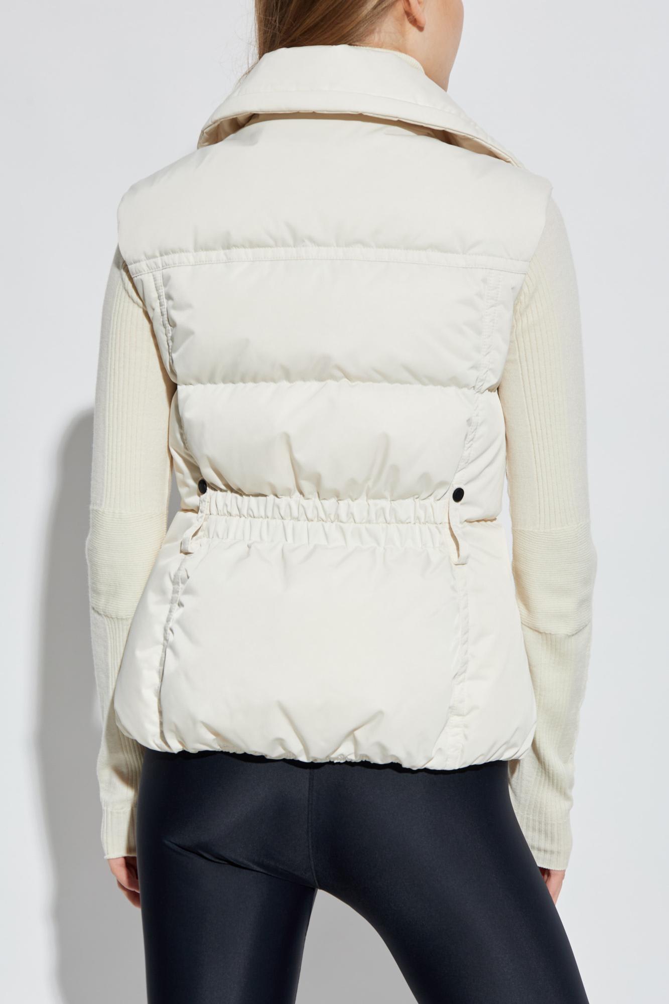 Moncler Grenoble Ivory Polyester Sleeveless Hallaine Down Jacket In White
