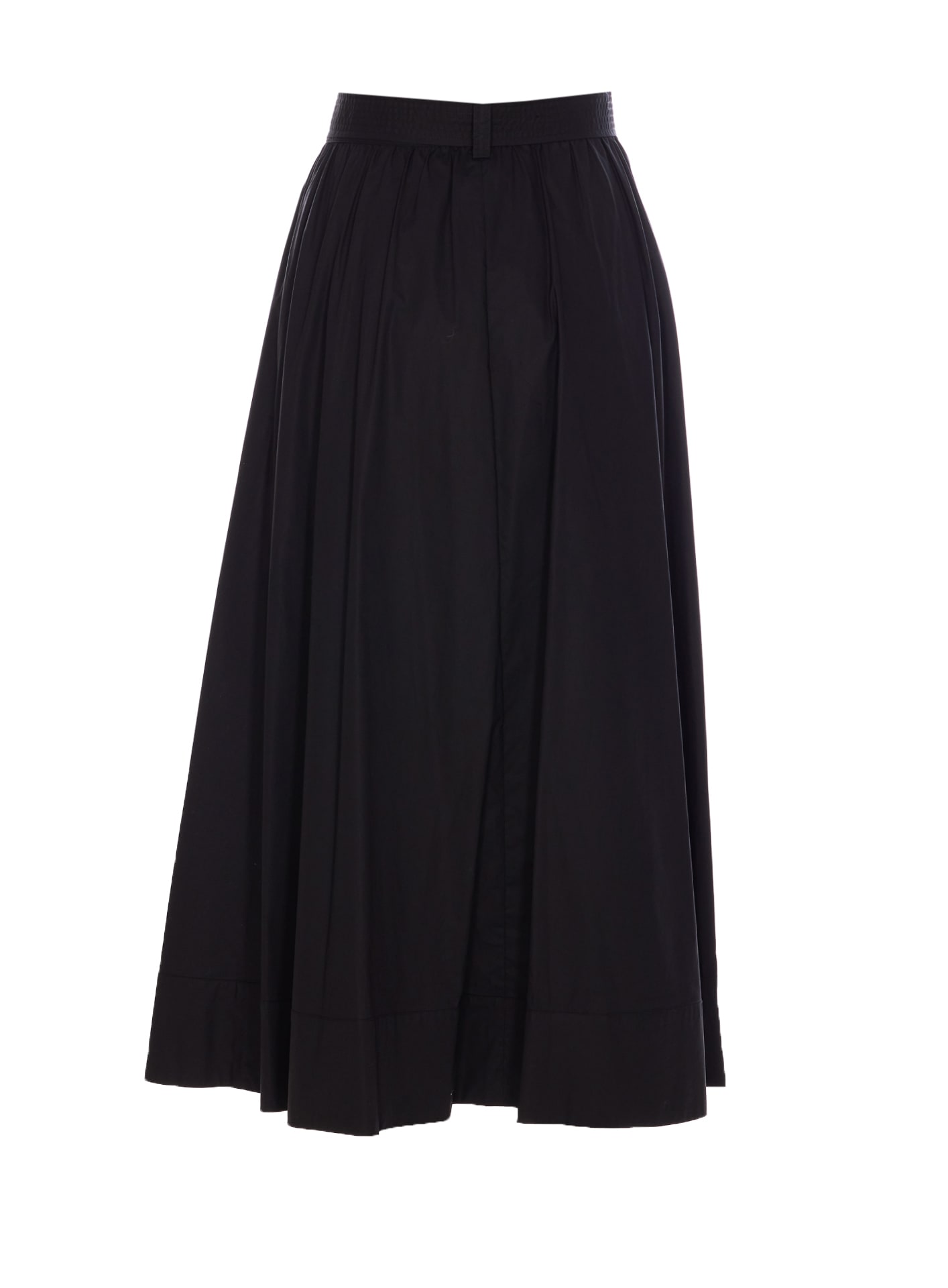 Liu •jo High Waist Wide Model Skirt With Belt In Black