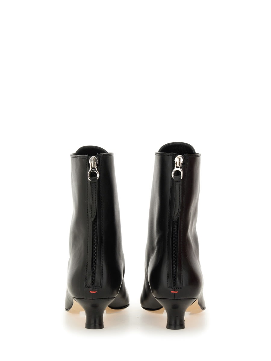 Aeyde 40mm Trixi Lace-up Pointed-toe Boots In Black