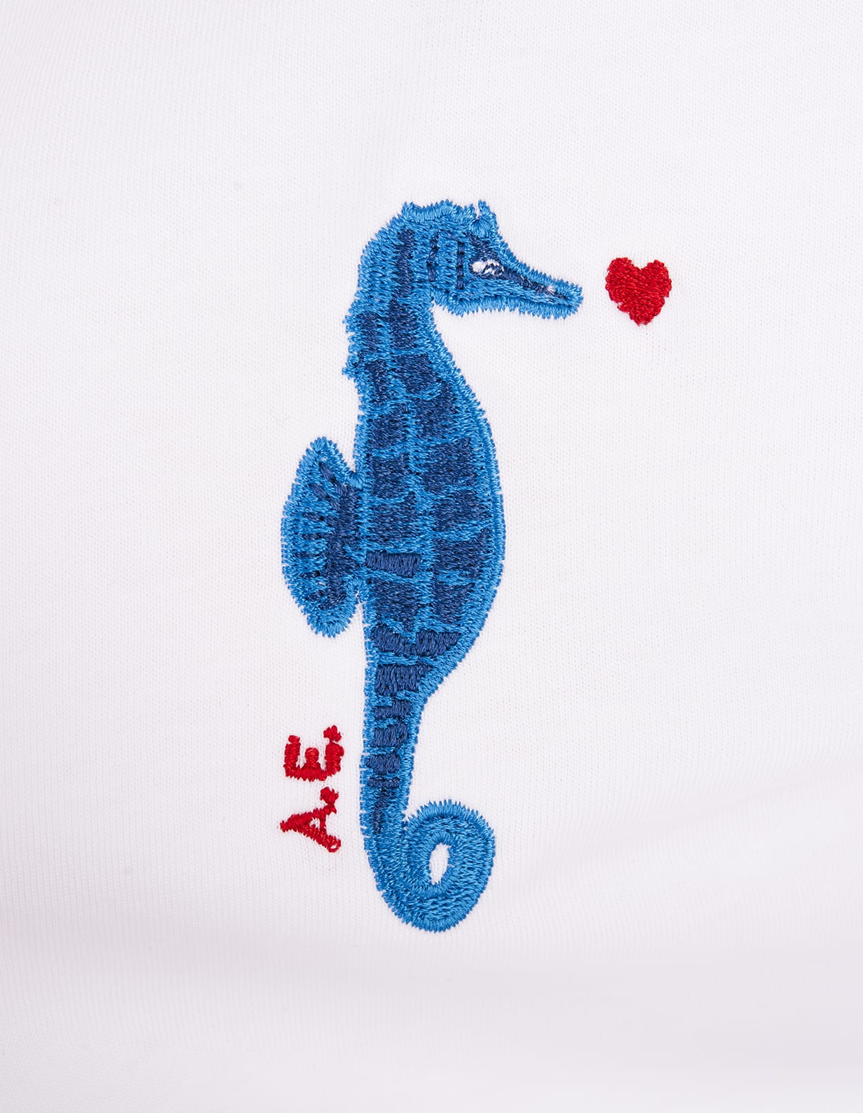 Shop Alessandro Enriquez White T-shirt With Seahorse Embroidery