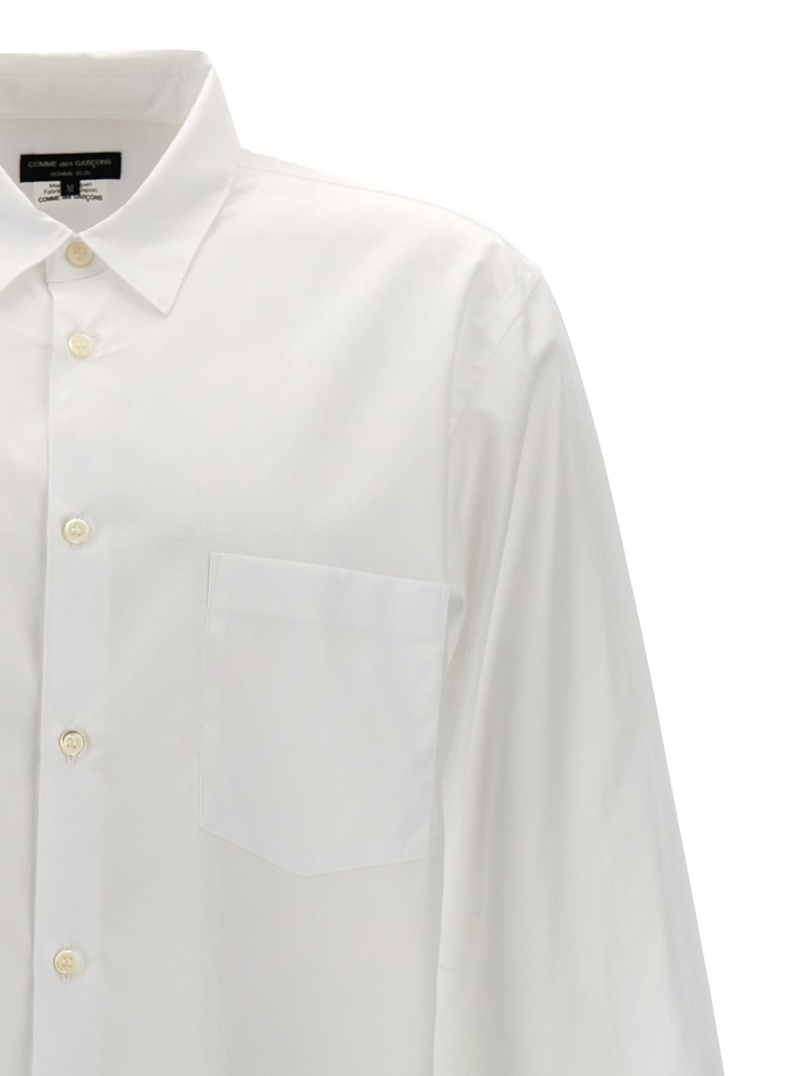 Shop Comme Des Garçons Homme Deux Asymmetric Hem Shirt In White