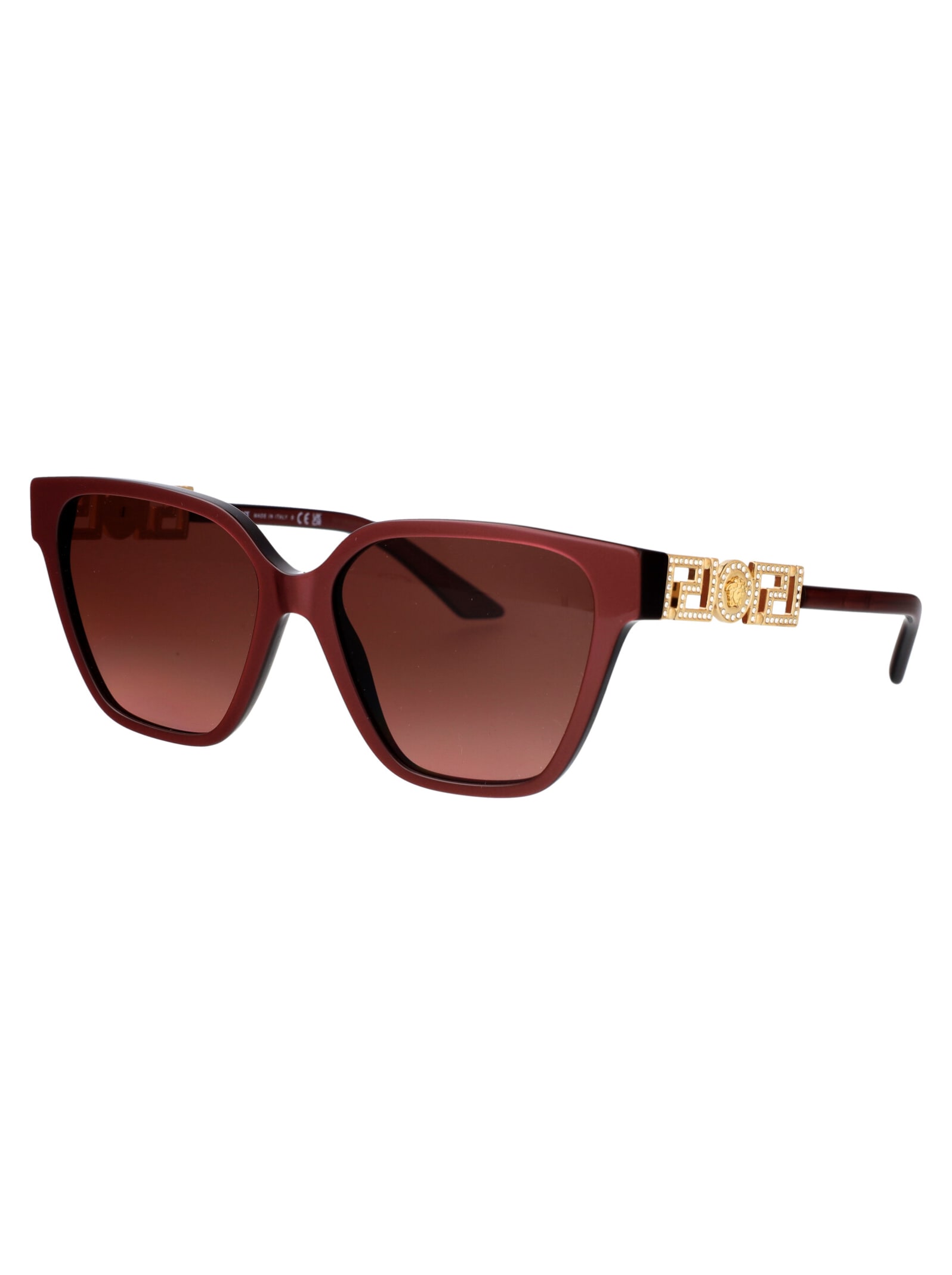 Shop Versace 0ve4471b Sunglasses In 54755m Perla Dark Ruby