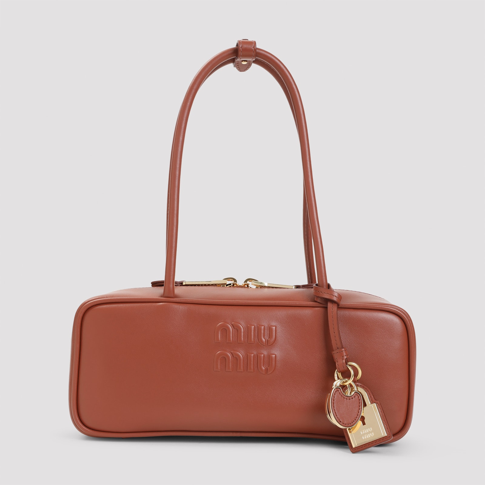 Miu Miu Beau Leather Bag In Brown