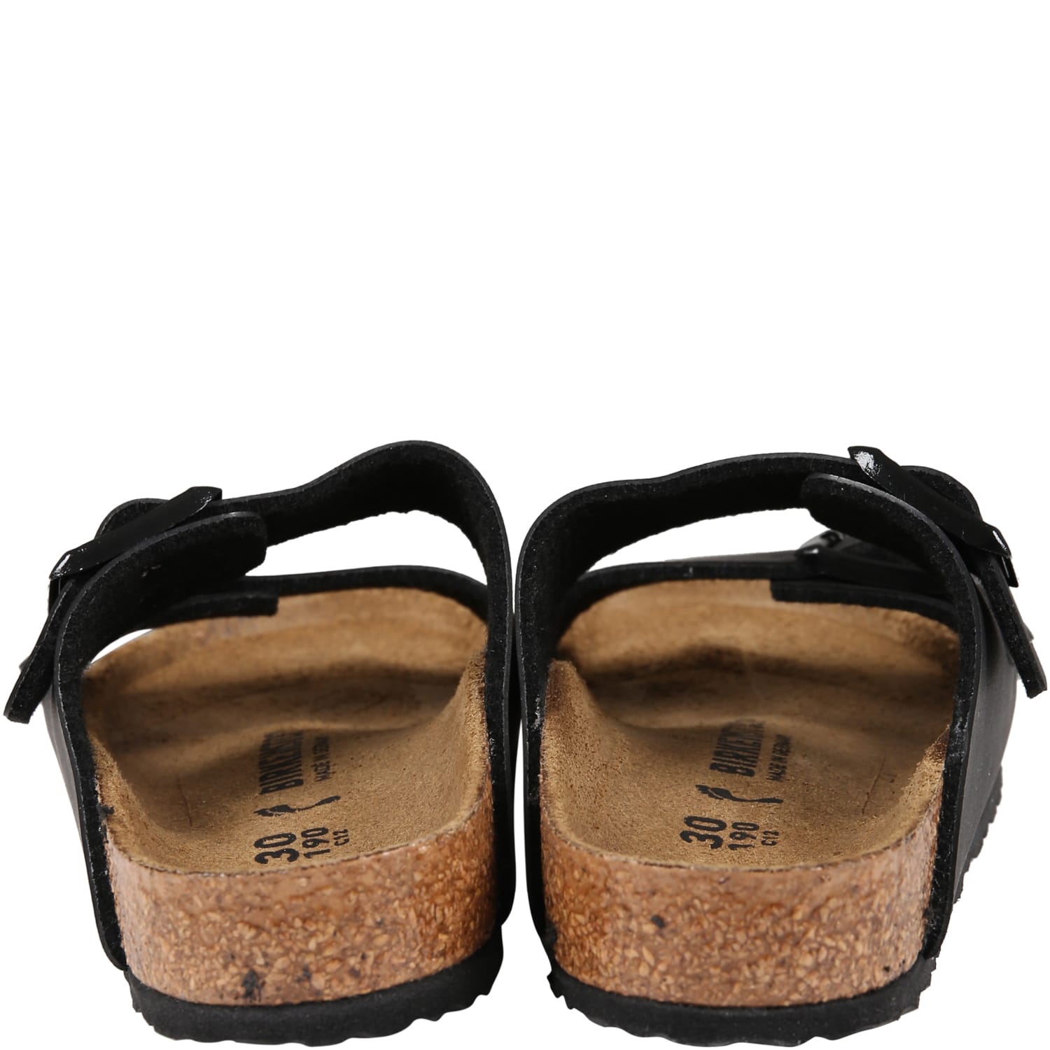 Shop Birkenstock Black Sandals Arizona Eva For Kids With Logo