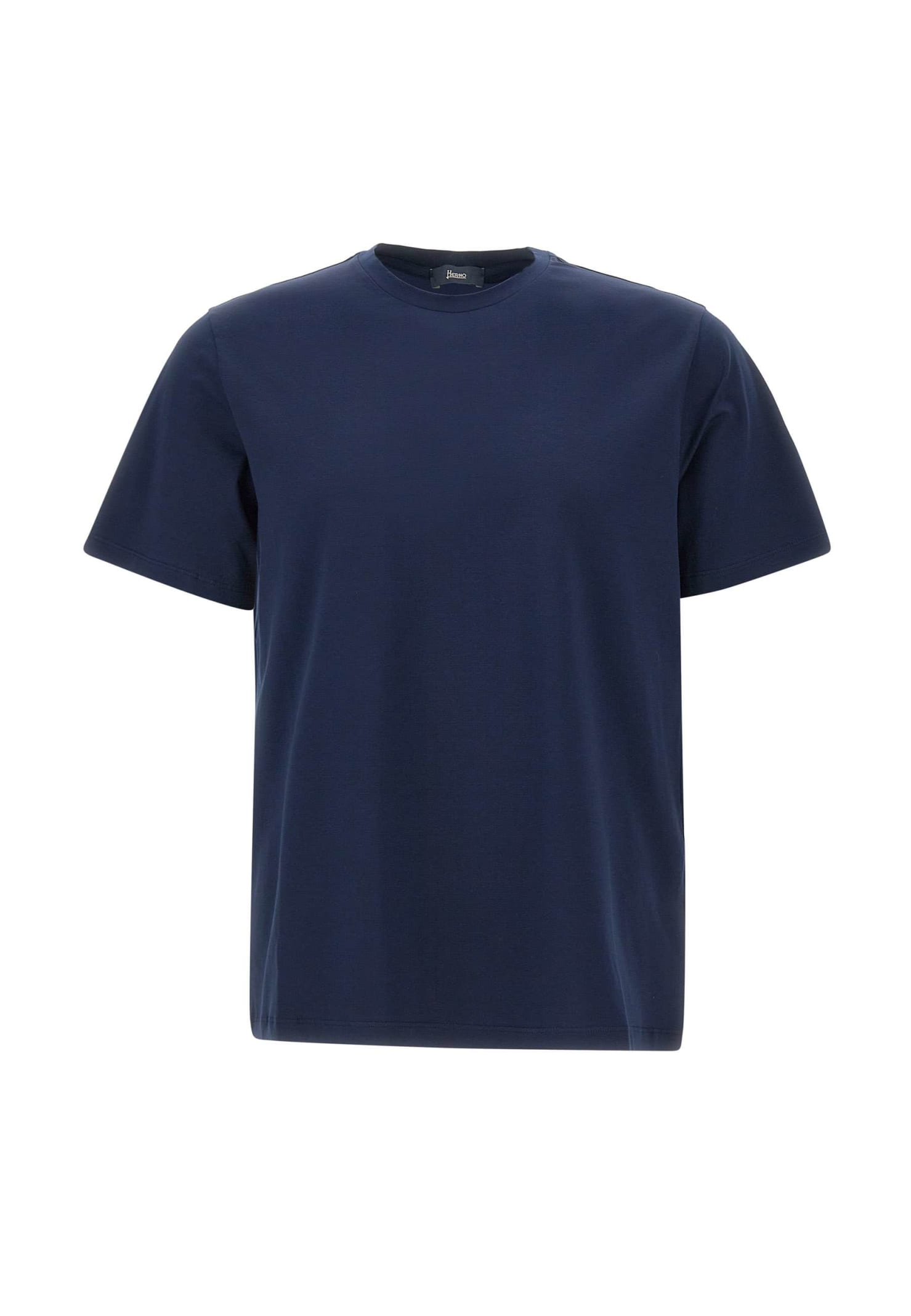 Shop Herno Superfine Cotton T-shirt In Blue
