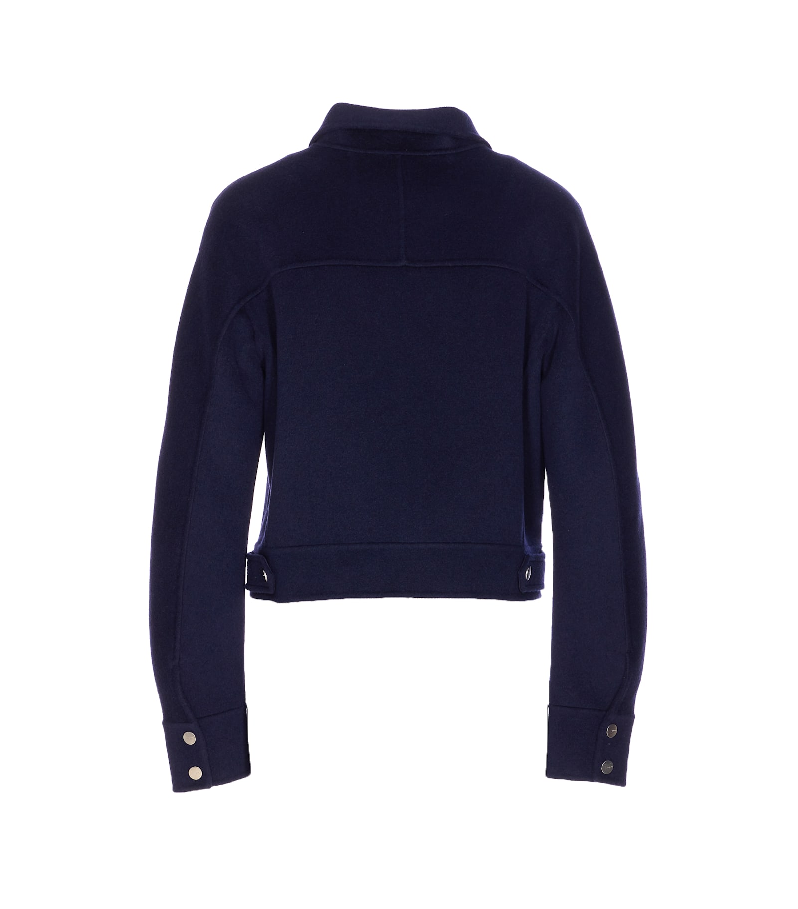 Pinko High Collar Long Sleeve Casual Jacket In Blue