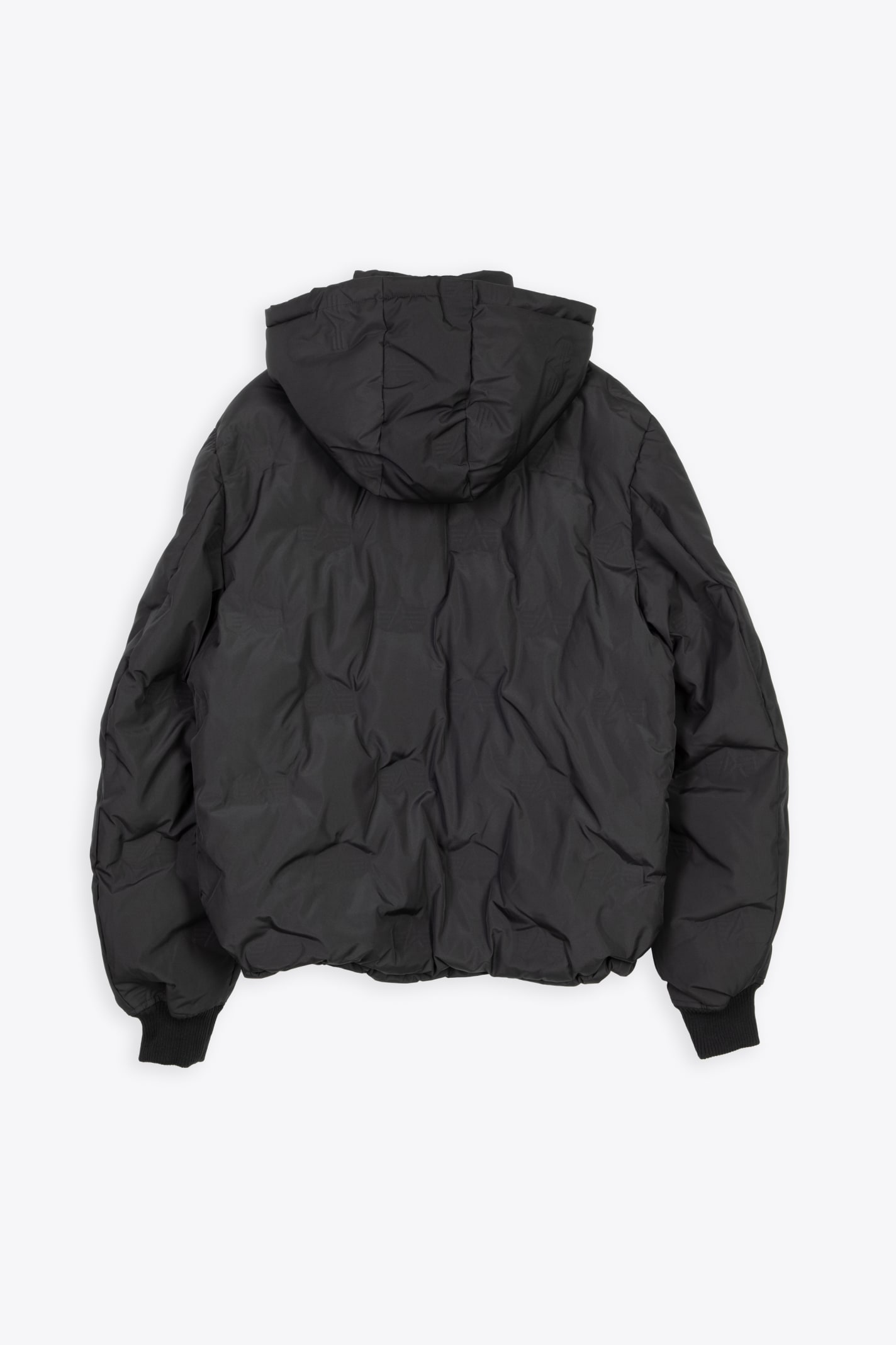 Alpha Industries Hooded Logo Puffer Black Nylon Hooded Puffer Jacket ...