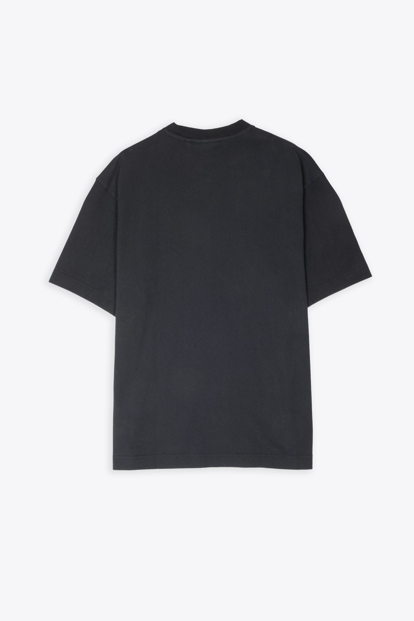 Shop Axel Arigato Essential T-shirt Black T-shirt With Italic Logo Print - Essential T-shirt In Nero