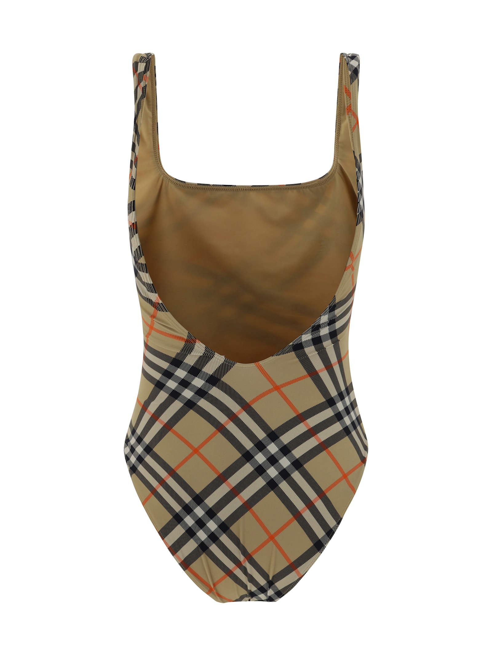 Shop Burberry Swimsuit In Sand Ip Check