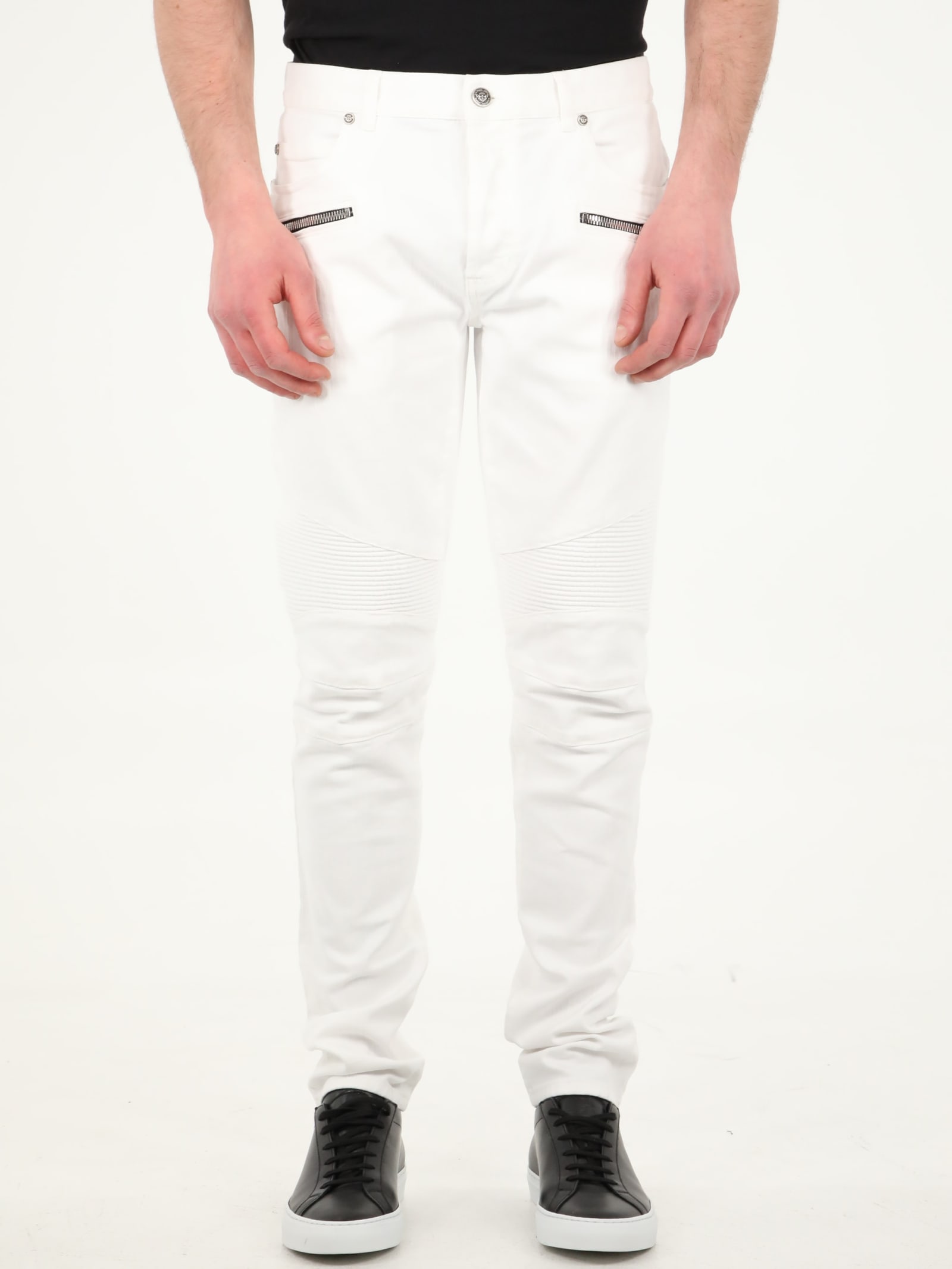 Balmain Slim-fit White Jeans