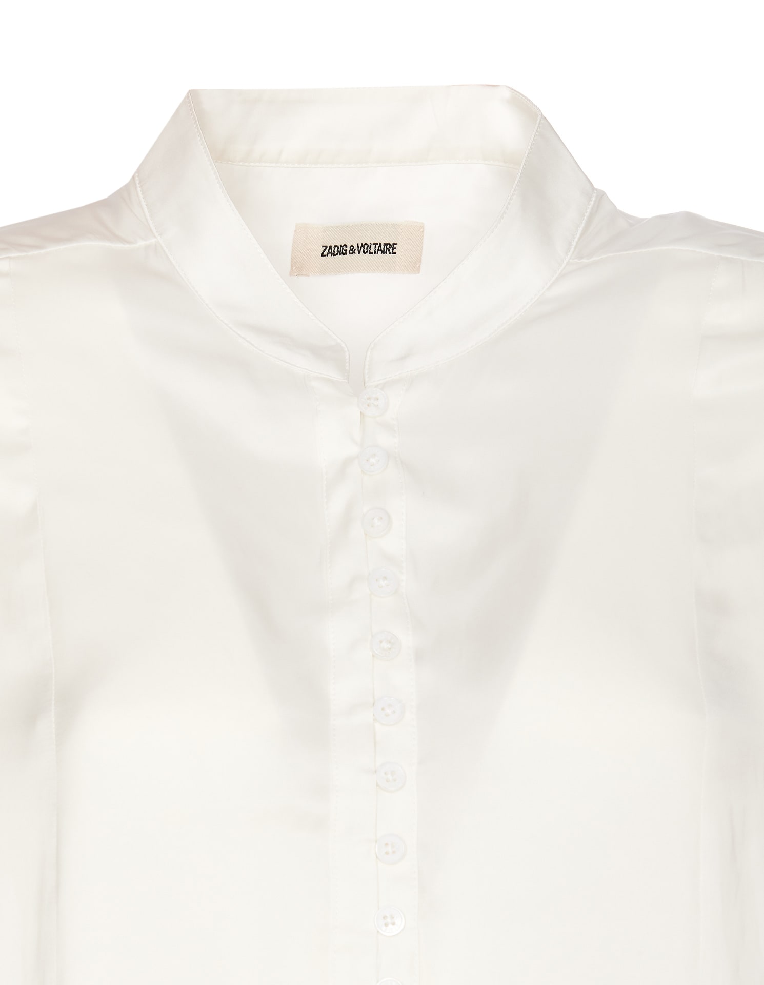 Shop Zadig &amp; Voltaire Twina Satin Shirt In White