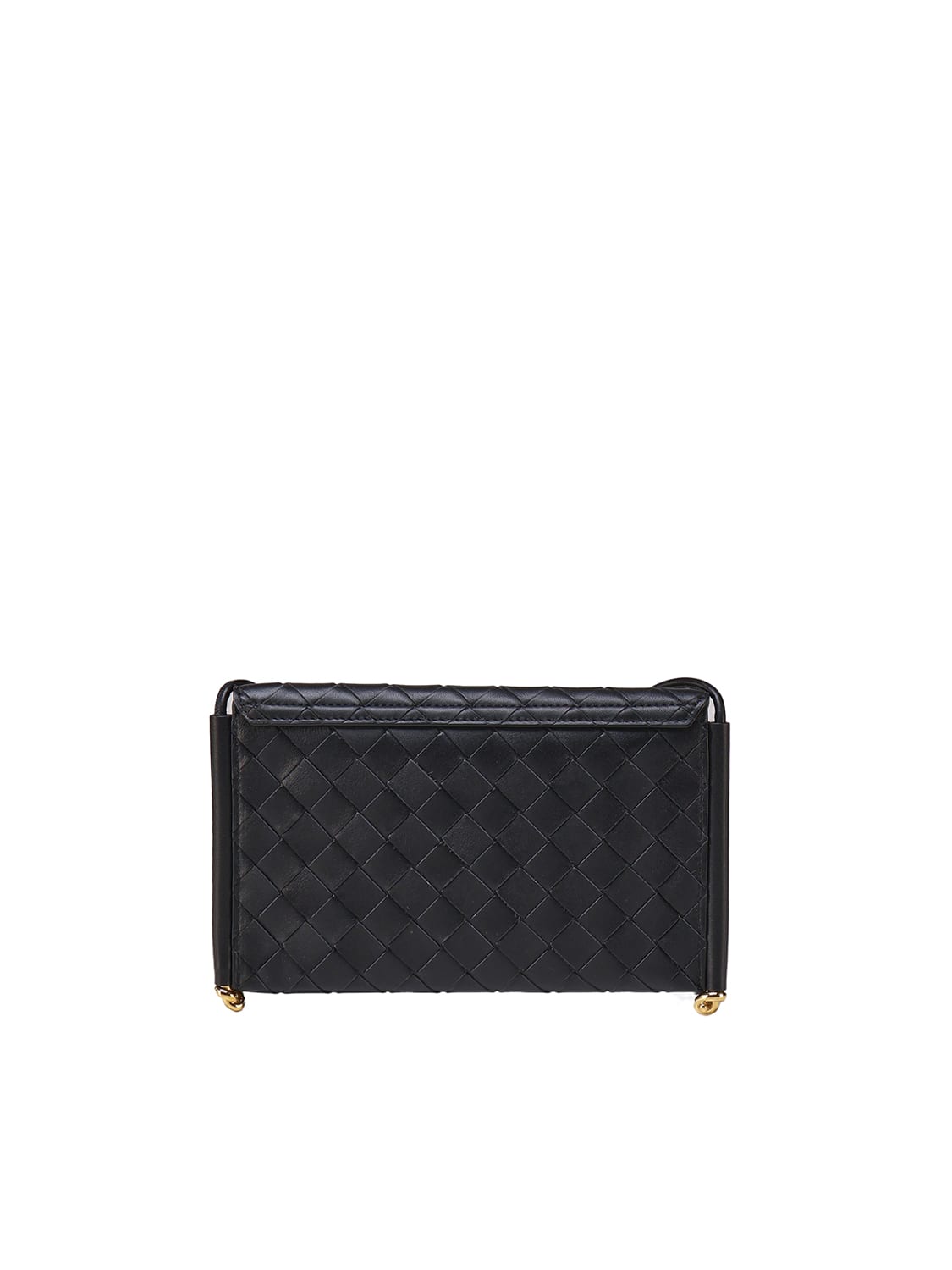 Shop Bottega Veneta Solstice Calf Leather Smartphone Case In Black