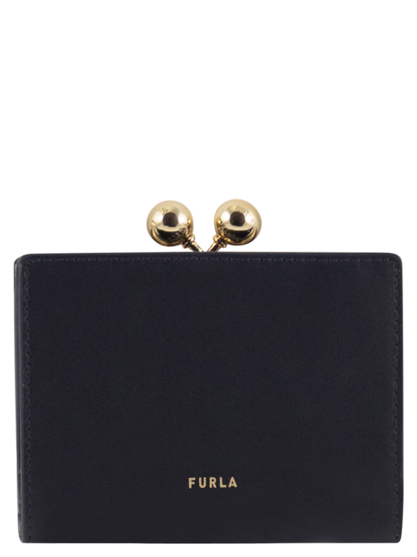 Furla Dots S Compact Wallet Accessories In Blue