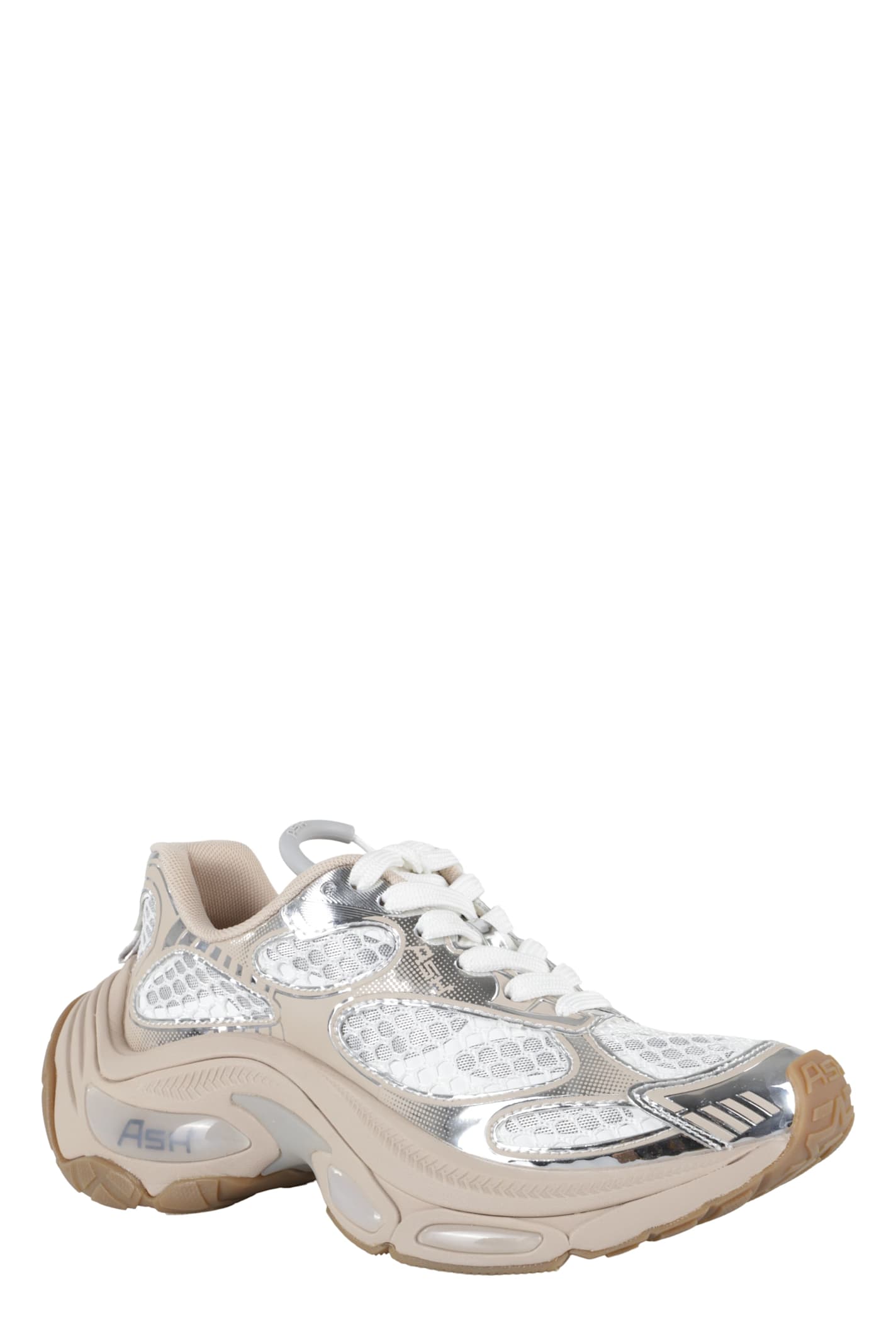 Ash Dragon White Silver Sneaker In Neutral
