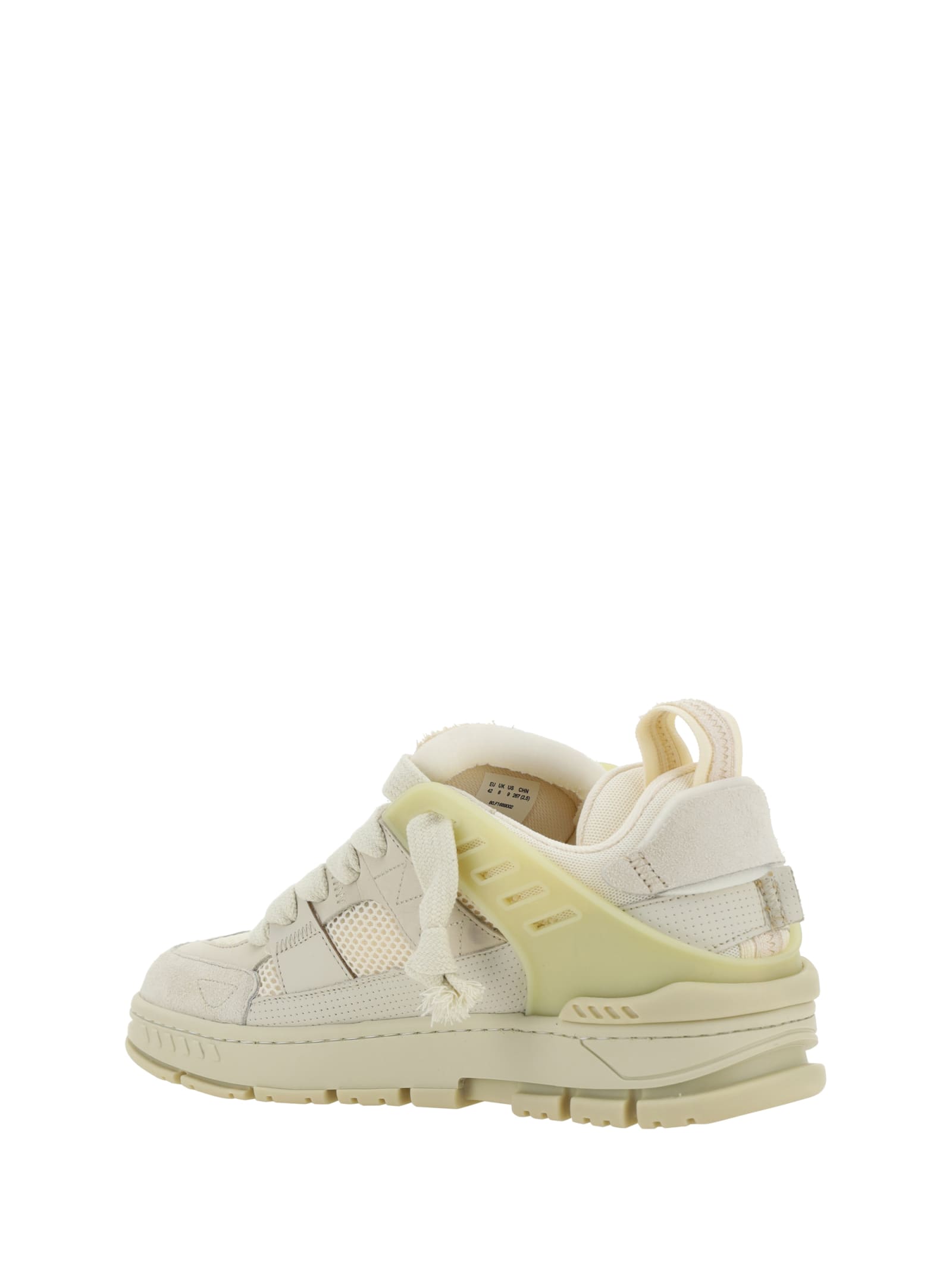 Axel Arigato Area Patchwork Sneakers In Beige Suede And Fabric In Sand
