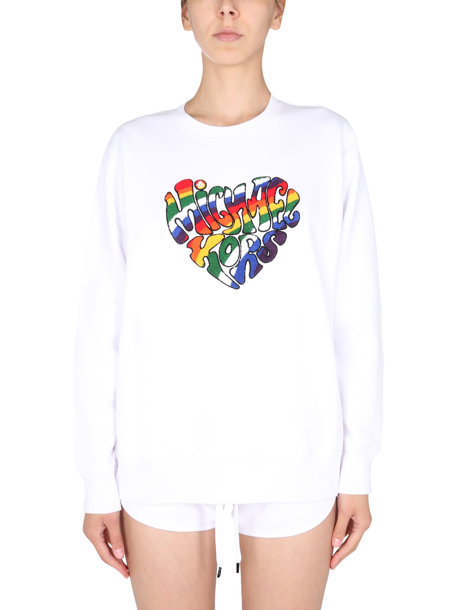 MICHAEL Michael Kors Crew Neck Sweatshirt With Pride Heart Logo