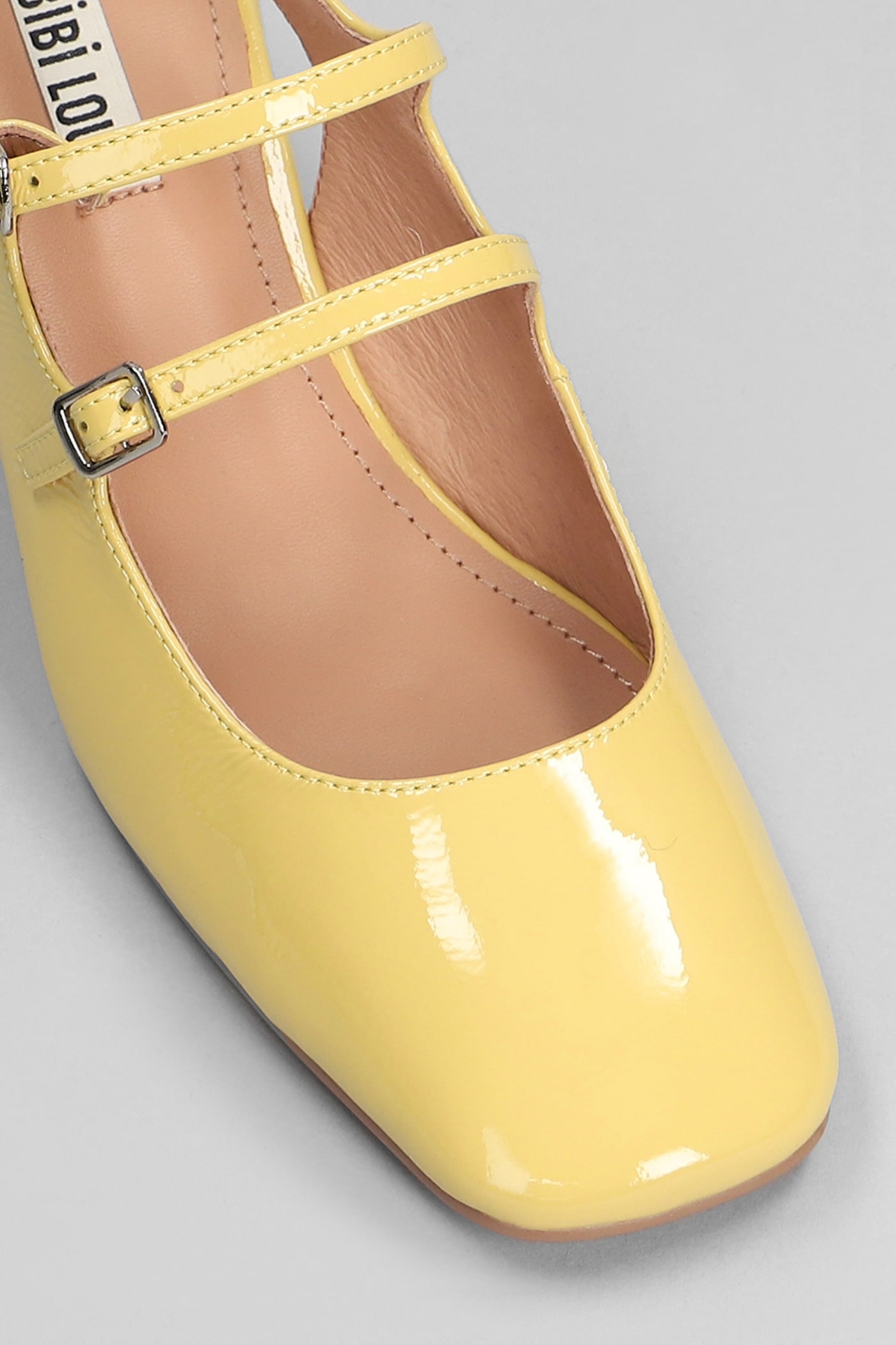 Shop Bibi Lou Ninetta Pumps In Yellow Patent Leather