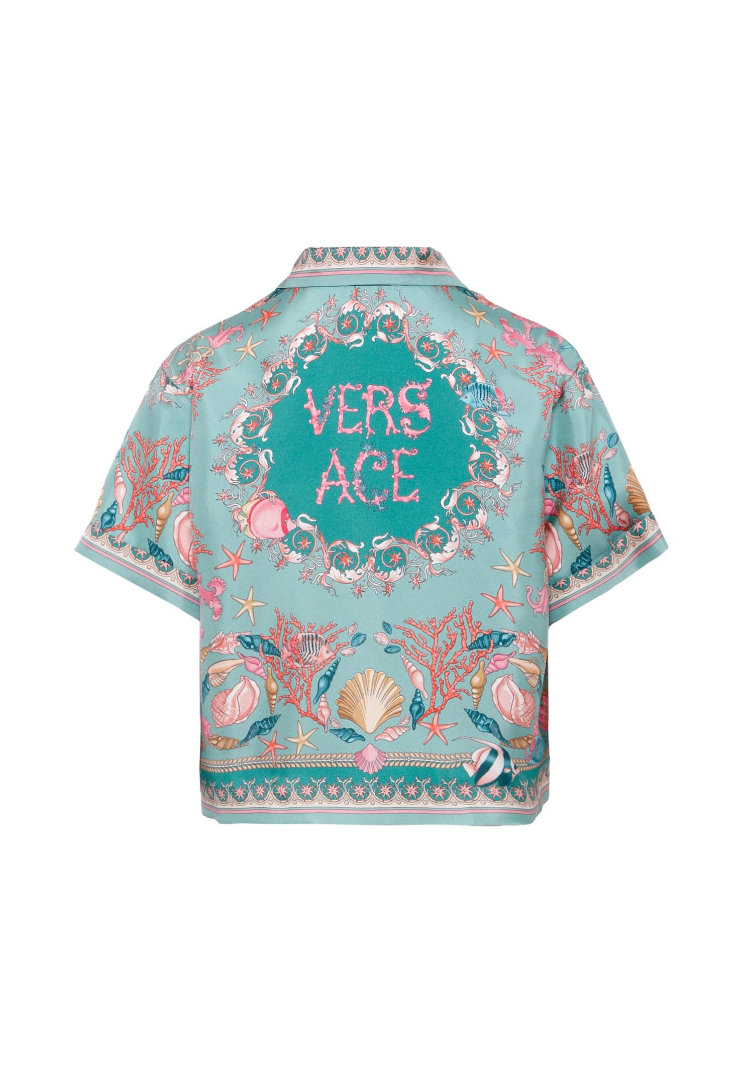 Versace Multicolor La Vacanza Shirt For Kids In Multi