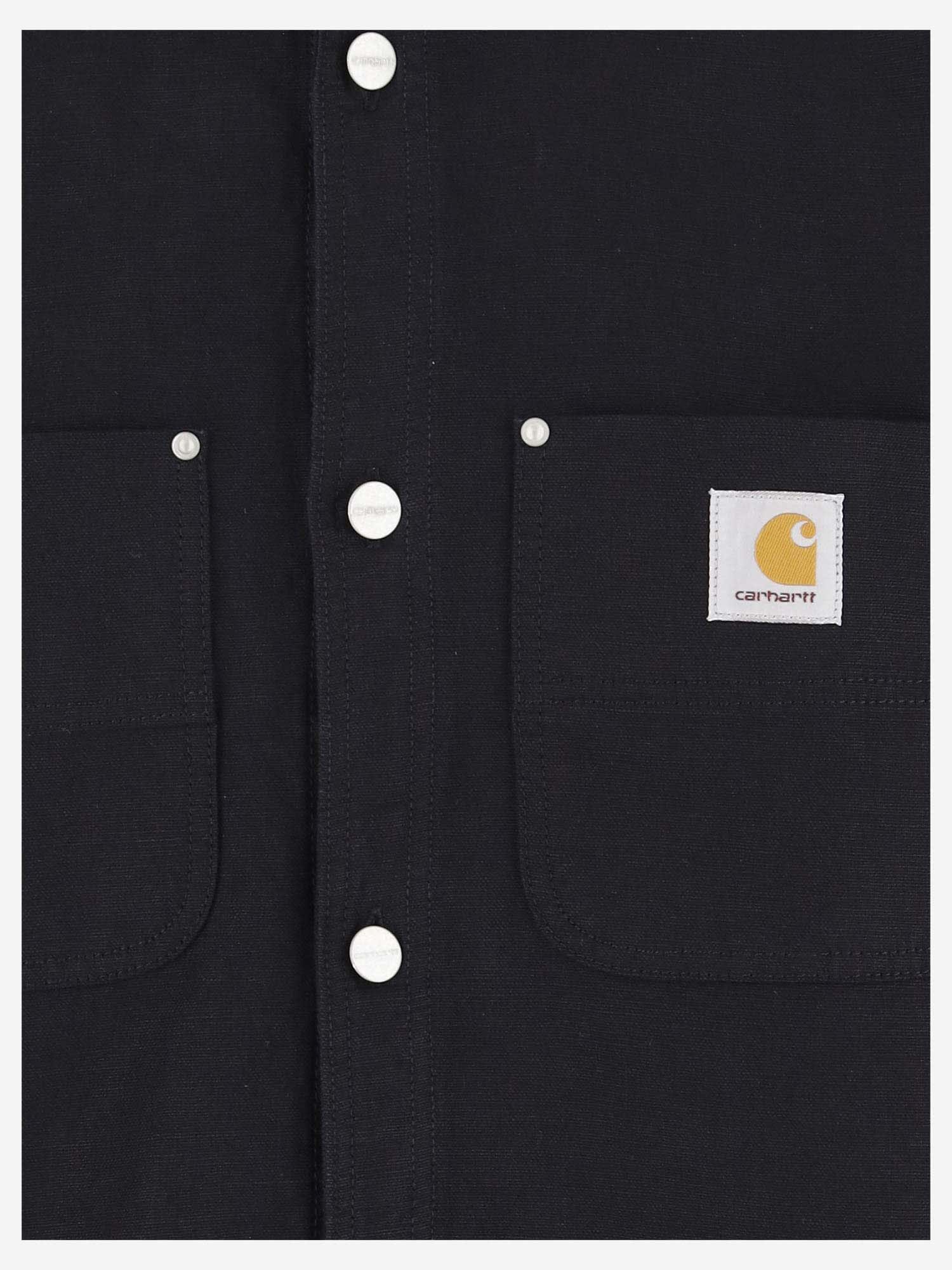 CARHARTT COTTON AND LINEN SHIRT WITH LOGO 