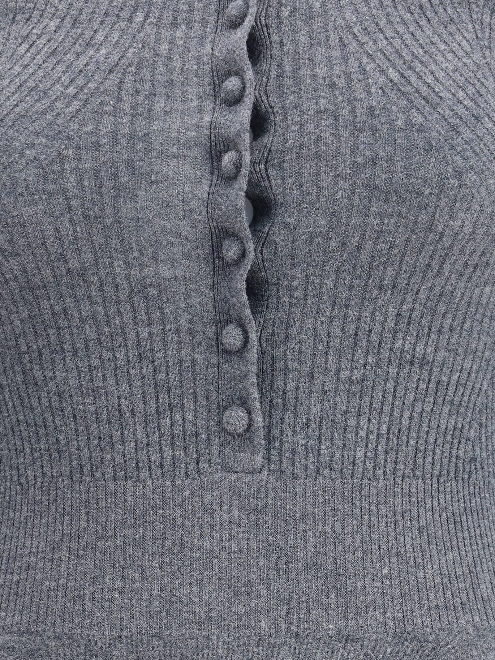 Self-portrait Long-sleeved Wool Bodysuit In Blue