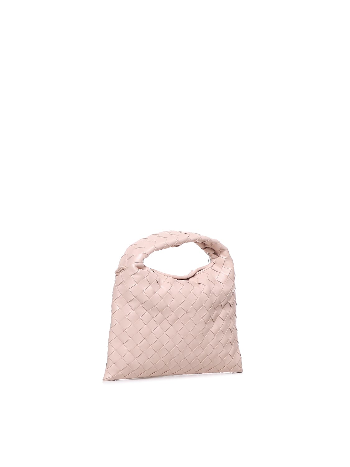 Shop Bottega Veneta Mini Hop Bag In Calfskin In Petale M Brass