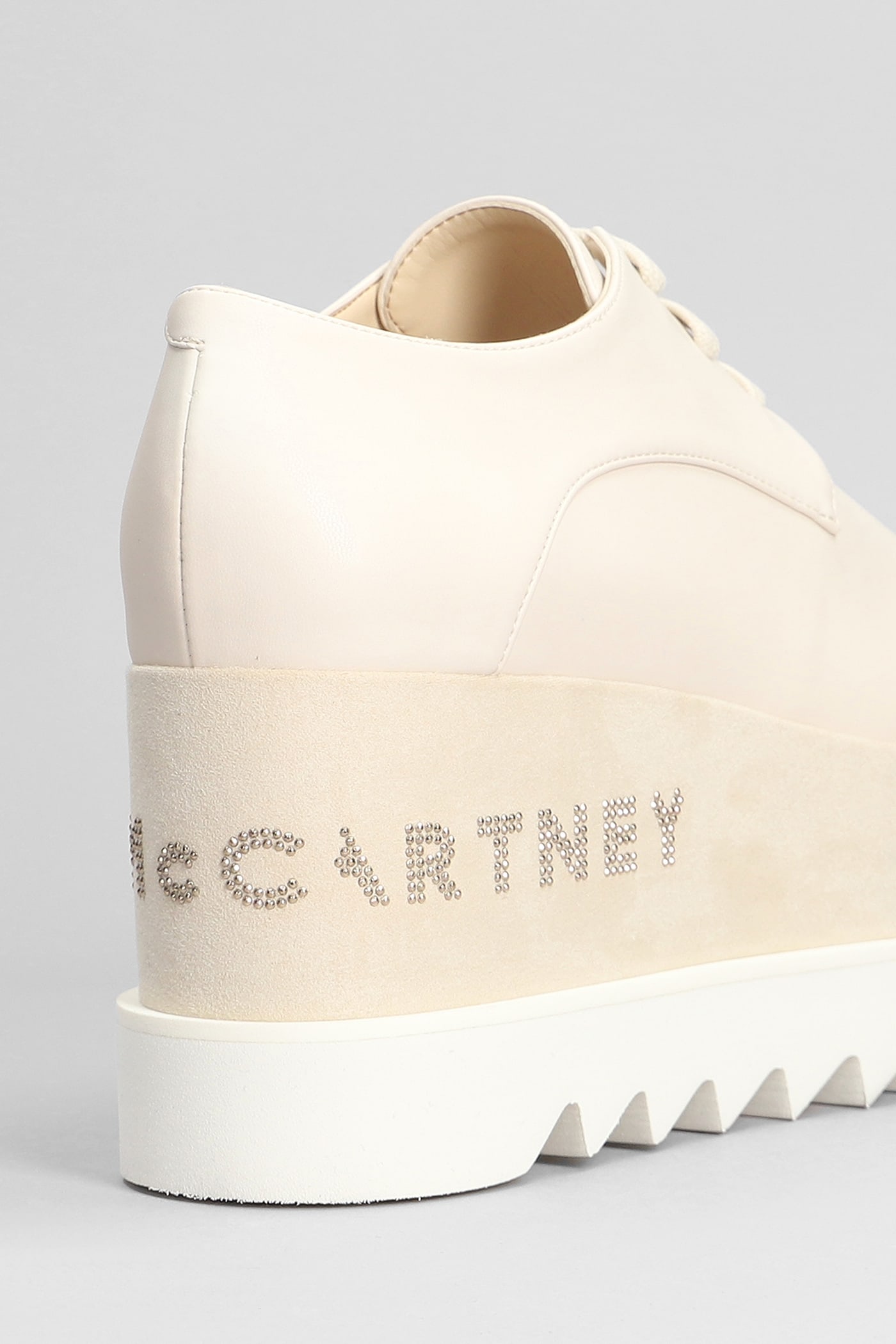 Shop Stella Mccartney Elyse Sneakers In Beige Polyuretan